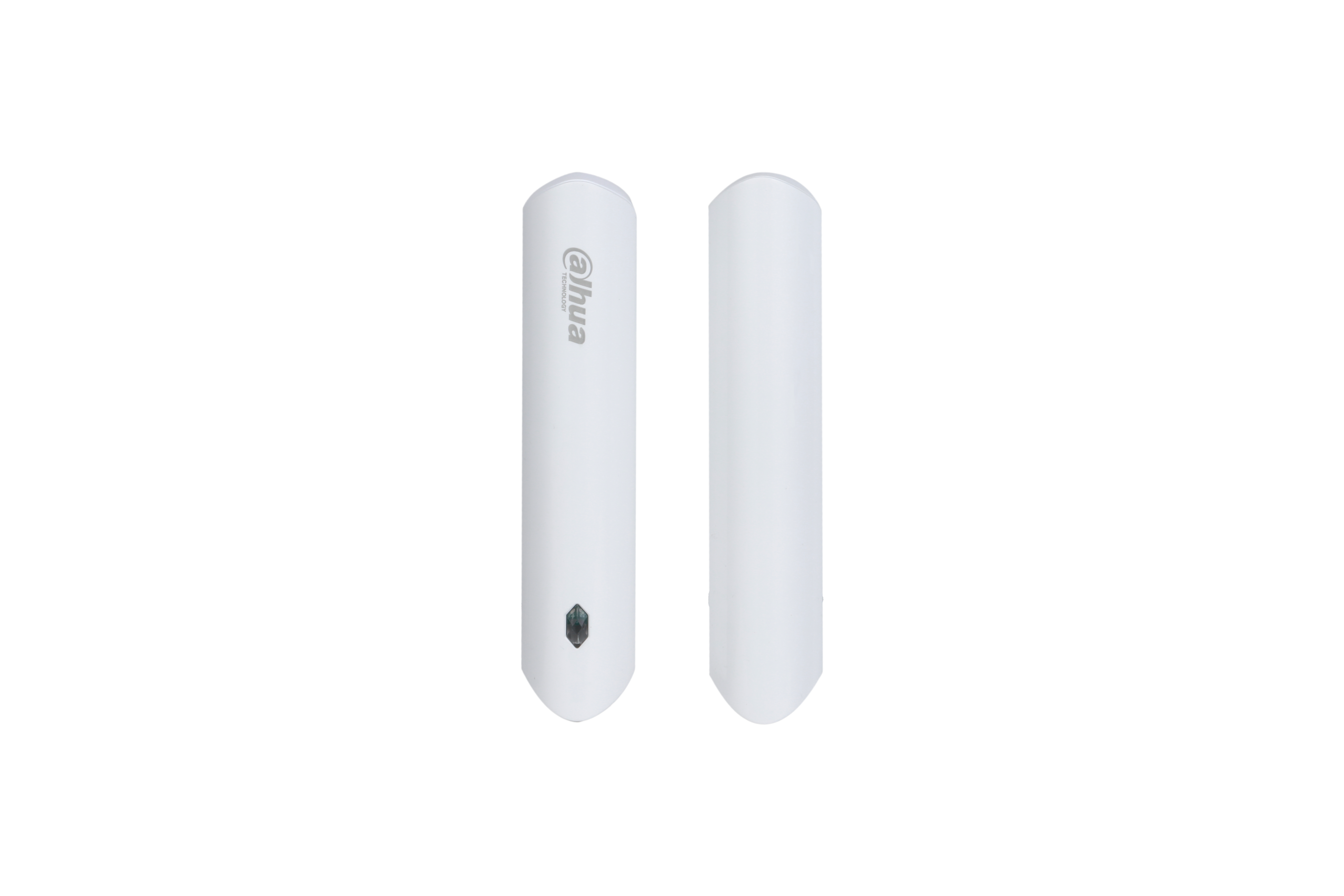 weißes zylindrisches gerät, kapsel-form, doppelset, kompakte stäbe, anzeige fenster