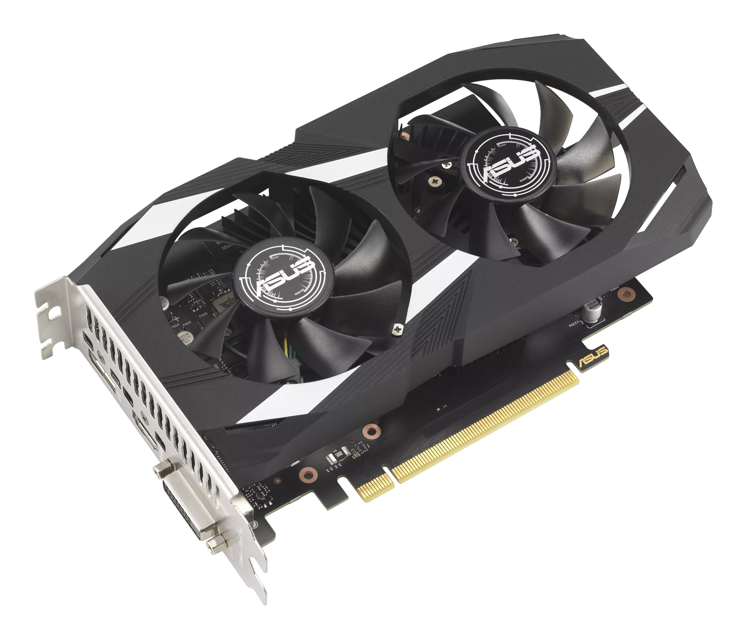 grafikkarte, dual-lüfter, ASUS-stil, PCIe, PCIe 3.0