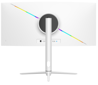 monitor, led, rgb, metal stand, display back
