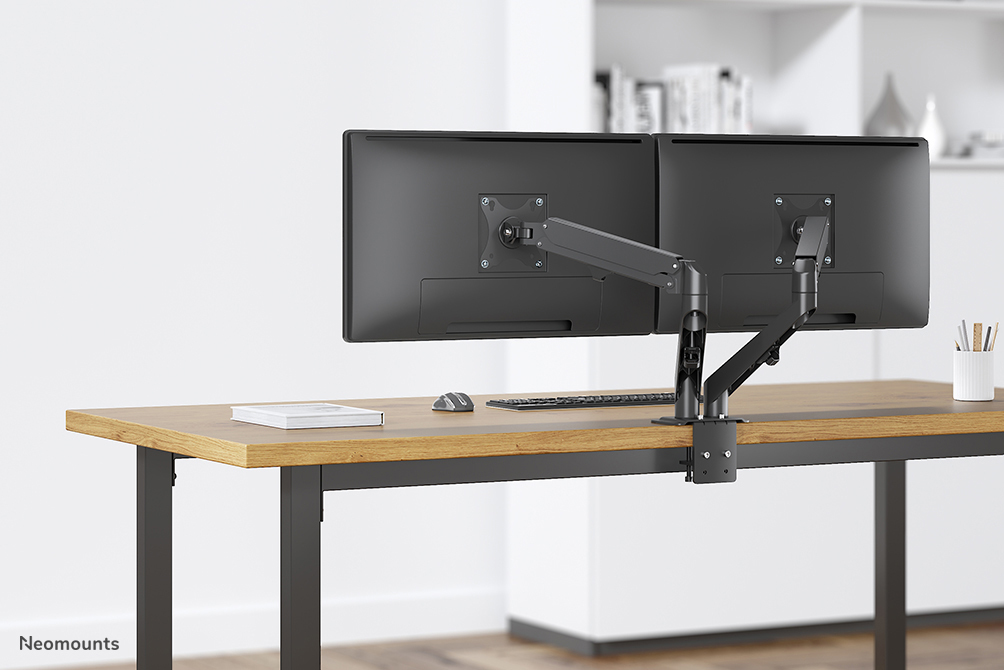Neomounts Monitor-Tischhalterung - Klemme - 7 kg - 43,2 cm (17 Zoll) - 68,6 cm (27 Zoll) - 100 x 100 mm - Schwarz
