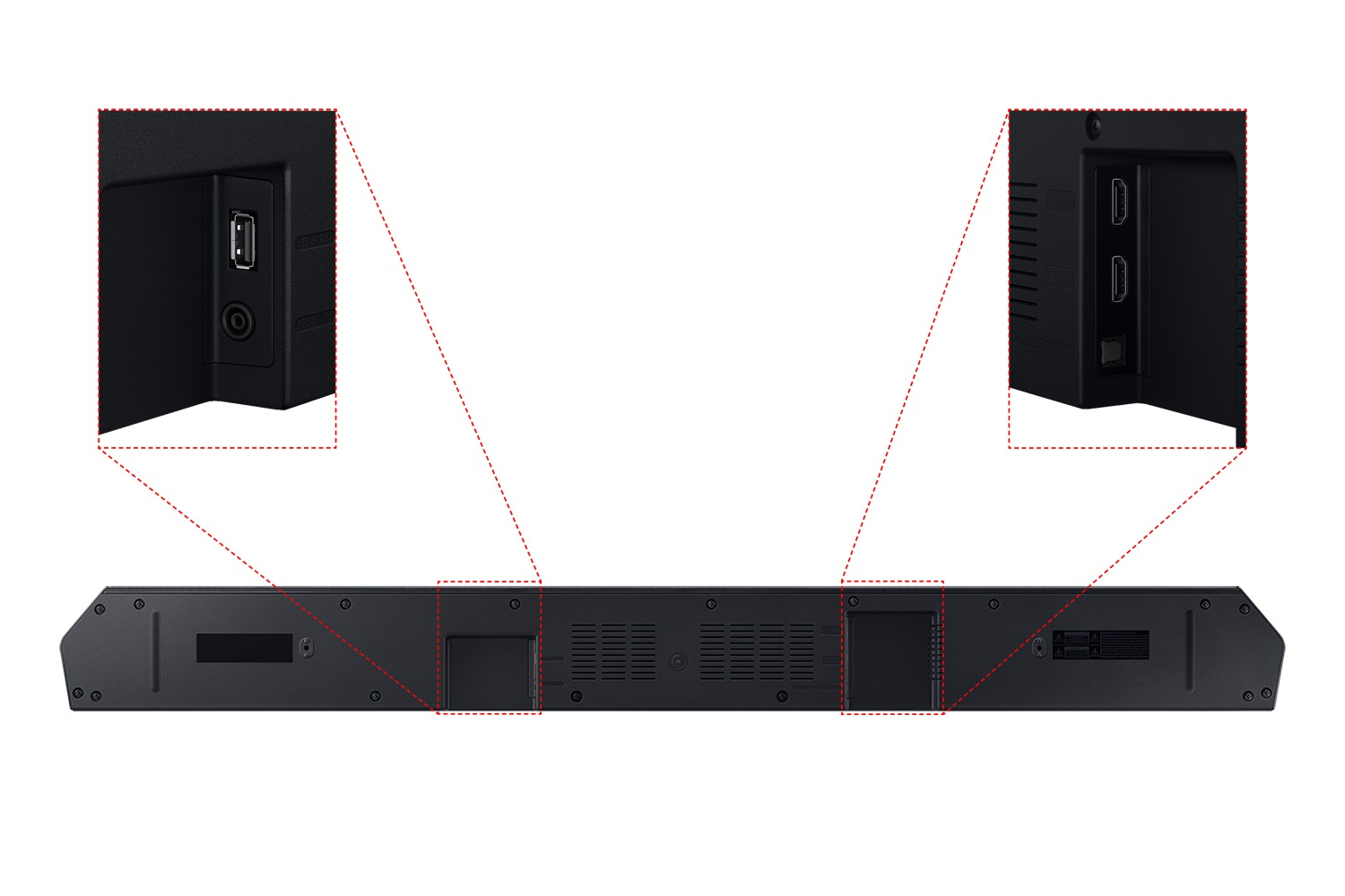 monitor, HDMI, USB, rear ports, vesa mount cover