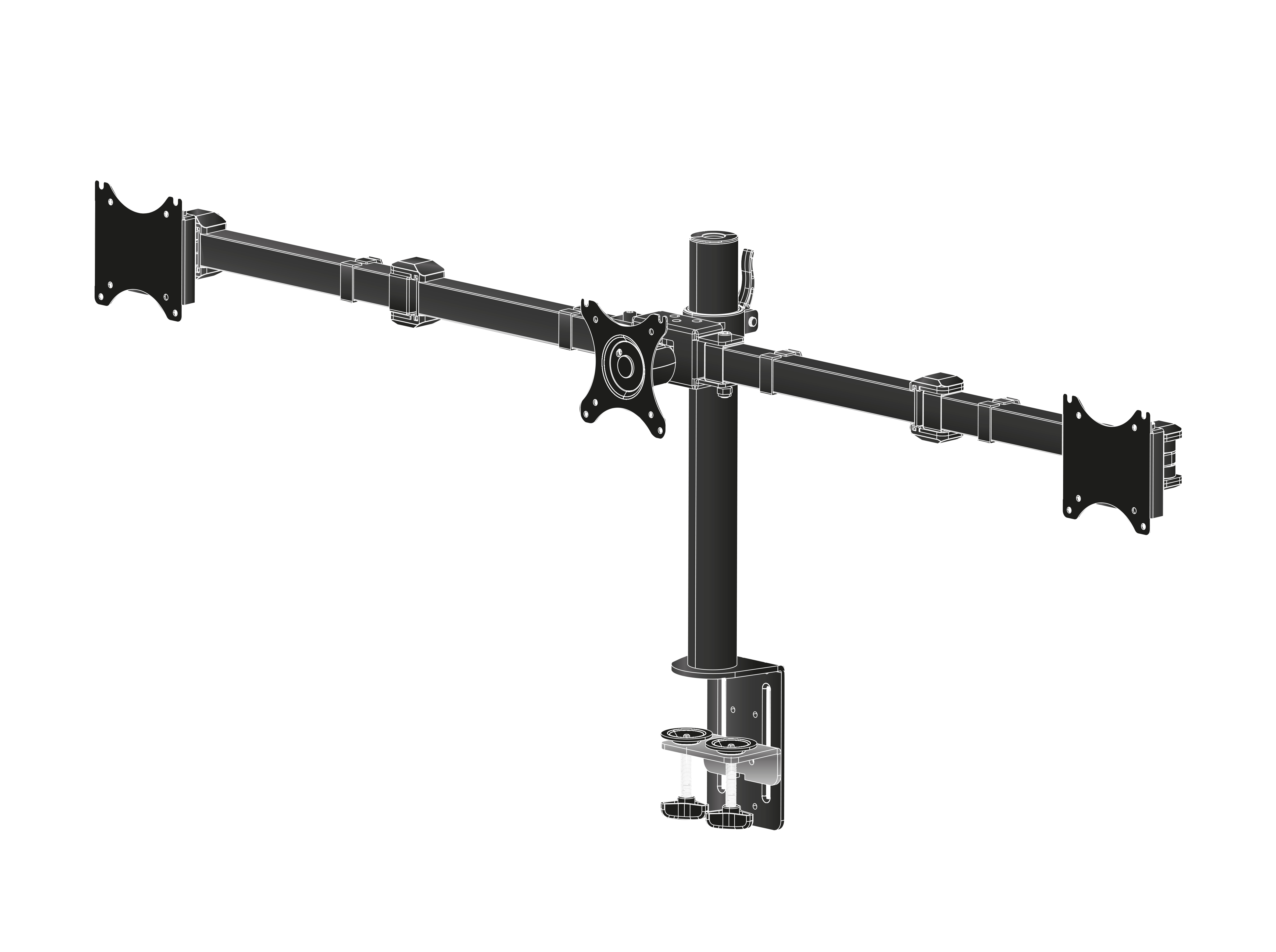 monitorarm, Montagearm, VESA, Doppelmonitor, Neigungsverstellung