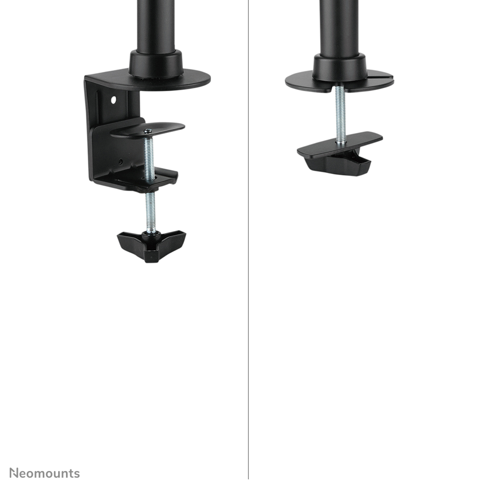 Neomounts Monitor-Tischhalterung - Klemme /Bolzen - 10 kg - 25,4 cm (10 Zoll) - 68,6 cm (27 Zoll) - 100 x 100 mm - Schwarz