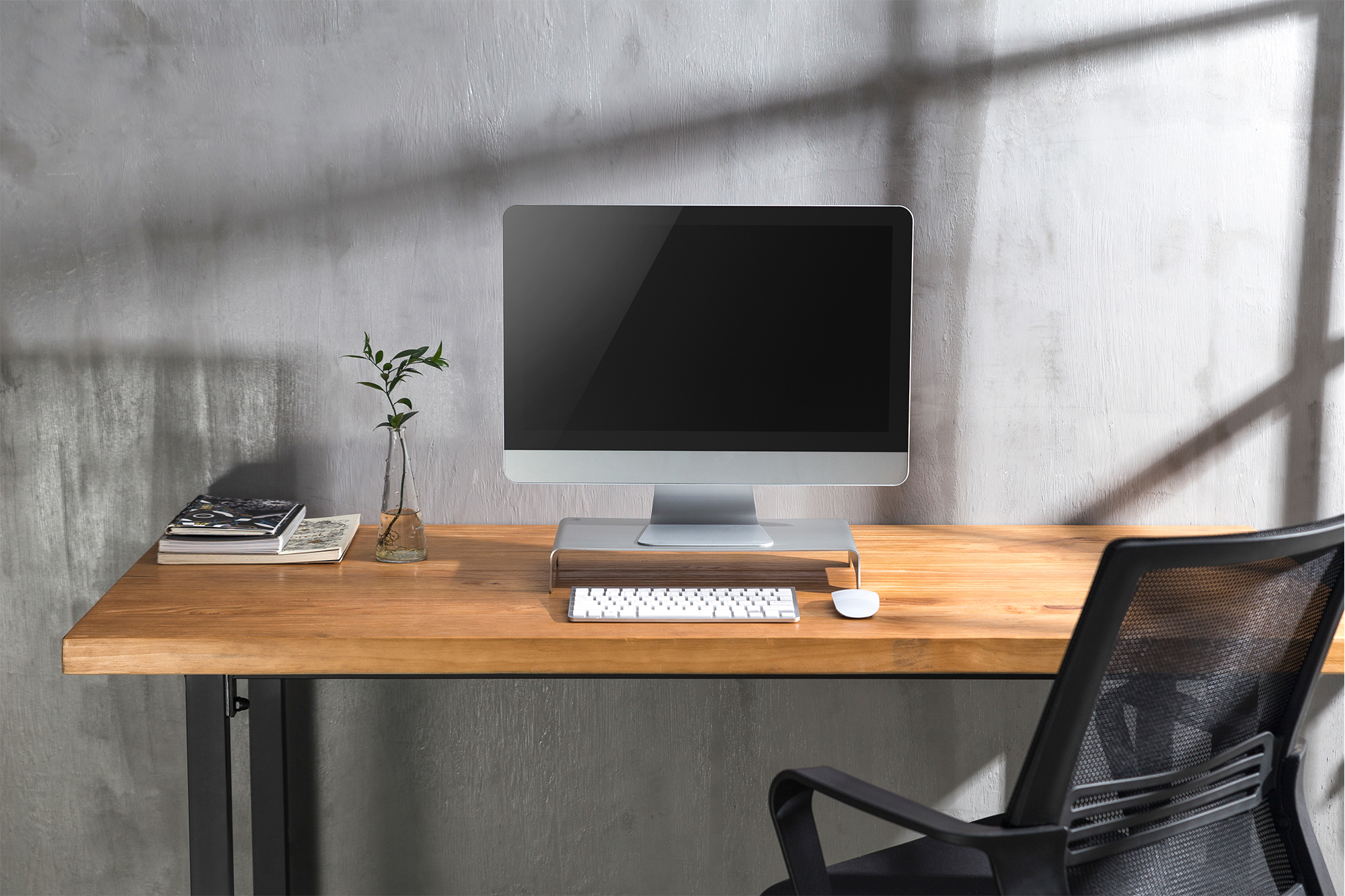 Computer, Monitor, Schreibtisch, Arbeitsplatz, Tastatur