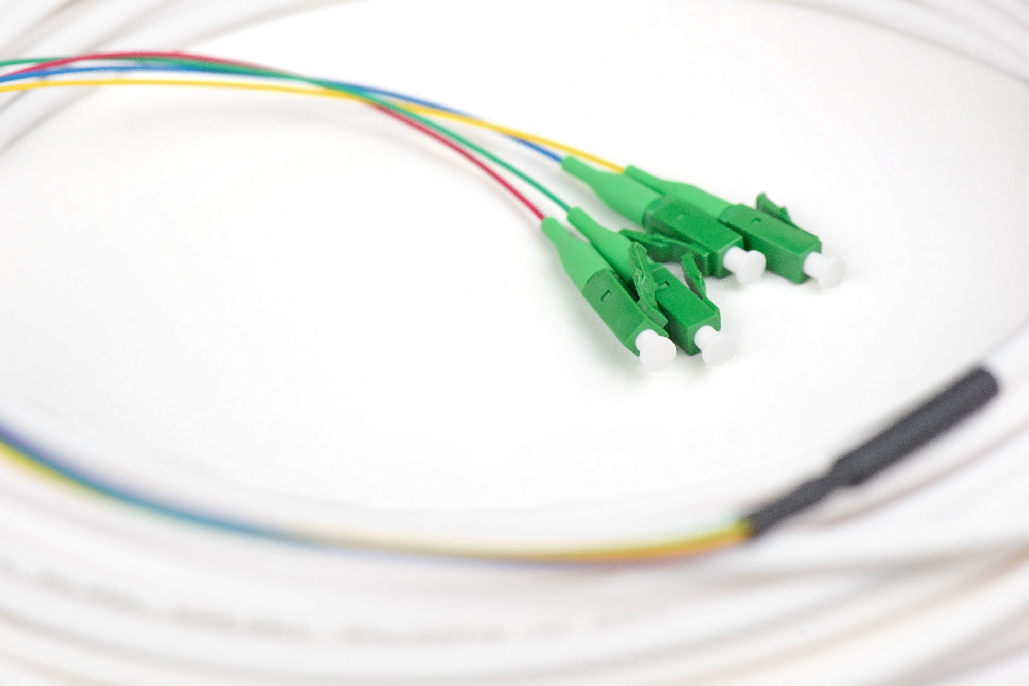 Faseroptik, grüne Stecker, Kabel, elektrisch, Pigtail