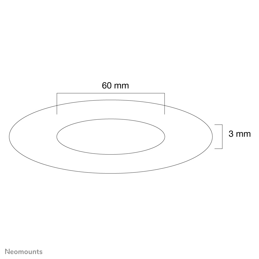 Neomounts FPMA-CRS6 Abdeckrosette - Durchm. 60 mm Neomounts FPMA-CRS6 Abdeckrosette - Durchm. 60 mm