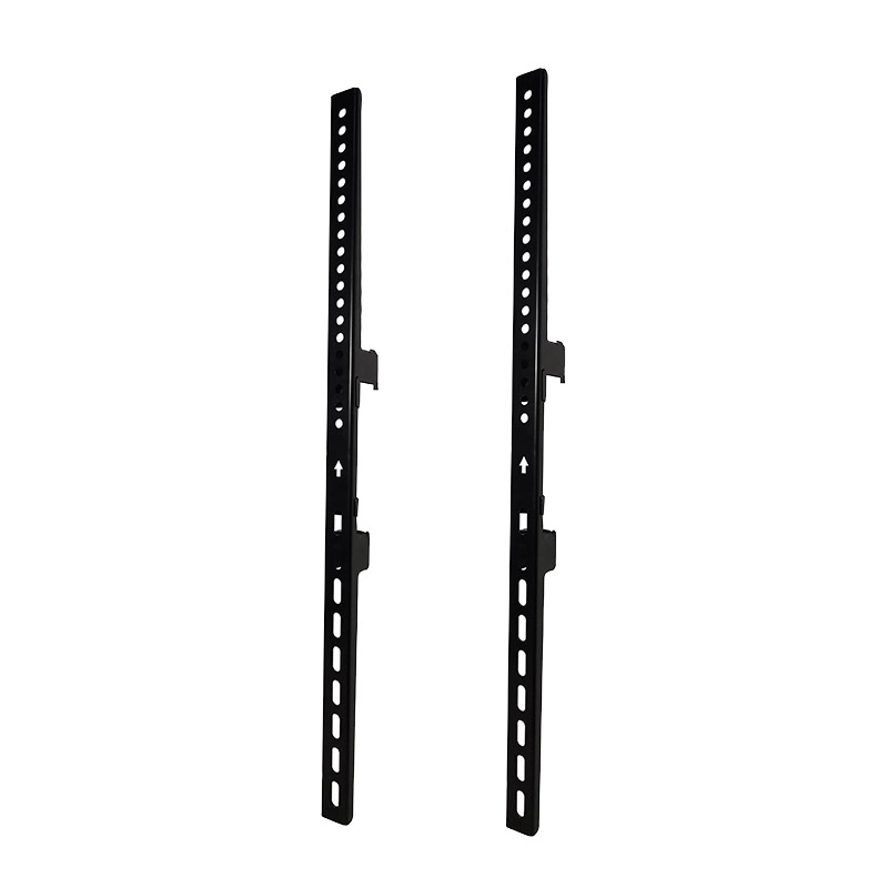 TV-Wandhalterung, Montageschienen, Metall, Schwarz, Lochschienen