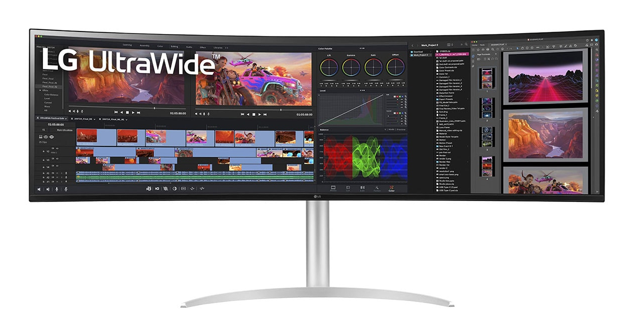 LG Monitor 49" 49BQ95C-W UltraWide QHD Curved HDMI DP USB IPS 32:9 s Computerausrüstung, Überwachen, Bildschirm, FERNSEHER