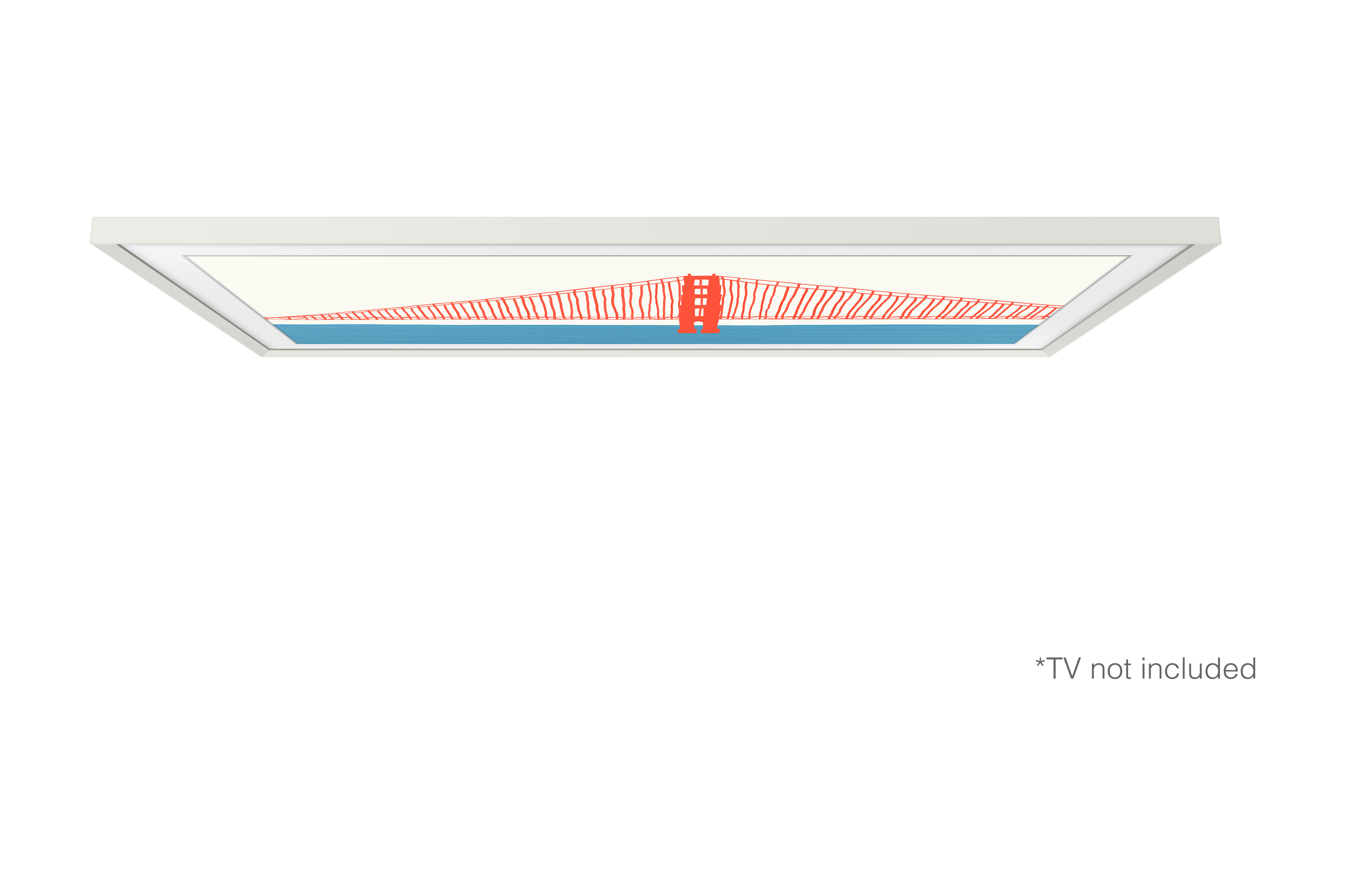 Samsung TV Z Wechselrahmen weiß abgeschrägt für 65" Frame-TV
