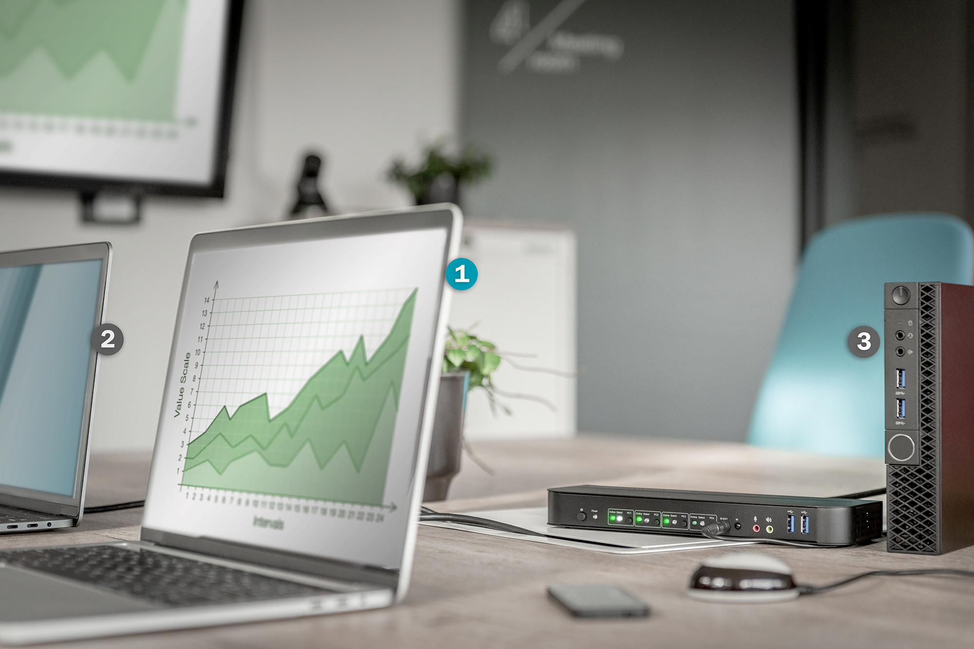 DIGITUS DS-12890 KVM-Switch, 4-Port, 4K60Hz, 4 x DP in, 1 x DP/HDMI out DIGITUS DS-12890 KVM-Switch, 4-Port, 4K60Hz, 4 x DP in, 1 x DP/HDMI out