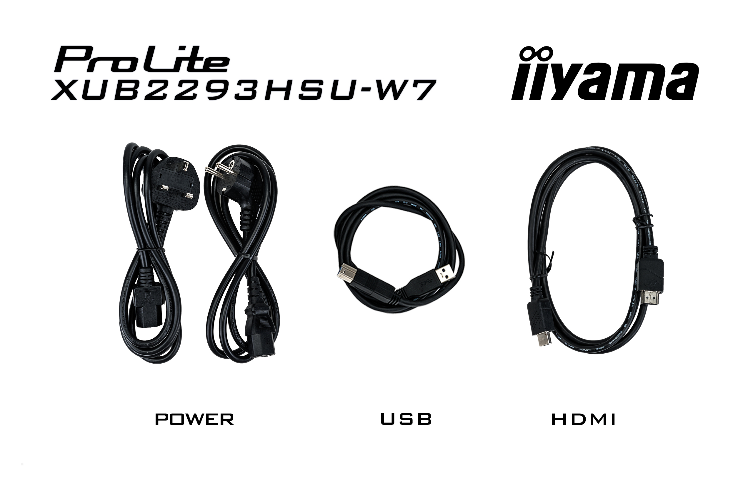 HDMI-Kabel, USB-Kabel, Netz Kabel, Kabel-Set, Bundle