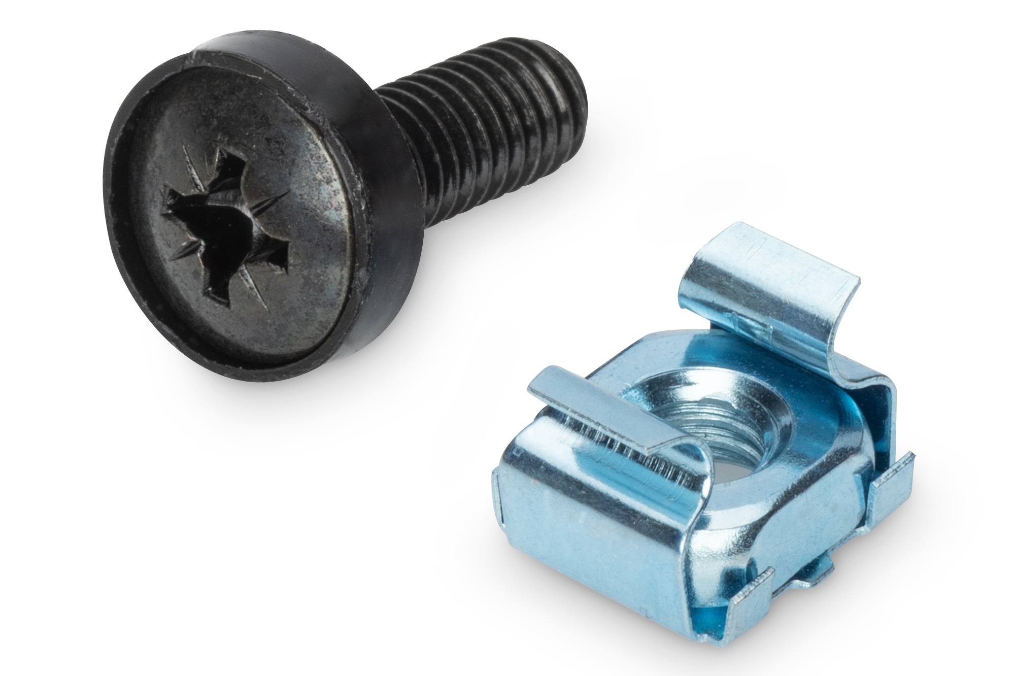 Schraube, Sechskantscheibe, Metall, Schwarz, Klemmclip