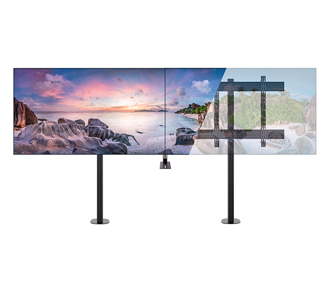 B-TECH SYSTEM X - XXL Twin Screen VC Bolt-Down Stand (VESA 1000 x 800) BT8538/BS B-TECH SYSTEM X - XXL Twin Screen VC Bolt-Down Stand (VESA 1000 x 800) BT8538/BS