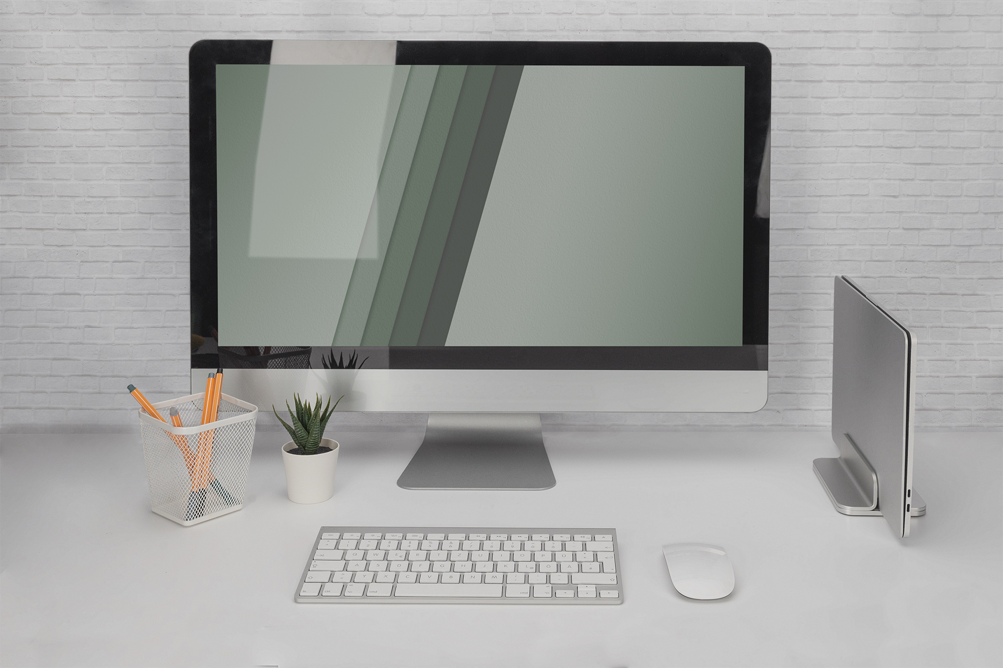 computer, monitor, desk setup, keyboard, mouse