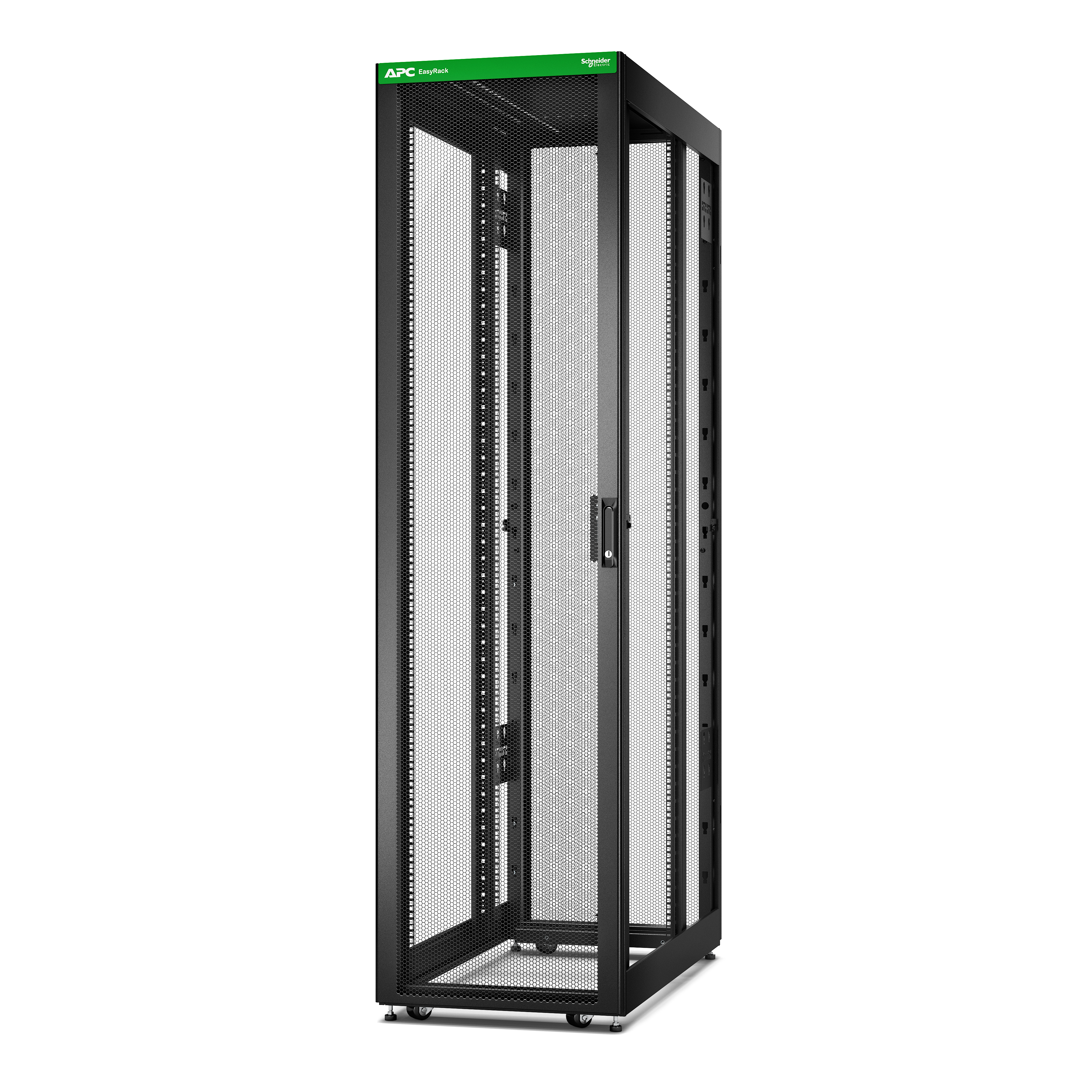 APC ER6820 - Easy Rack 600mm/48U/1200mm , mit Roof, castors, feet and 4 Brackets, No Side panels, black