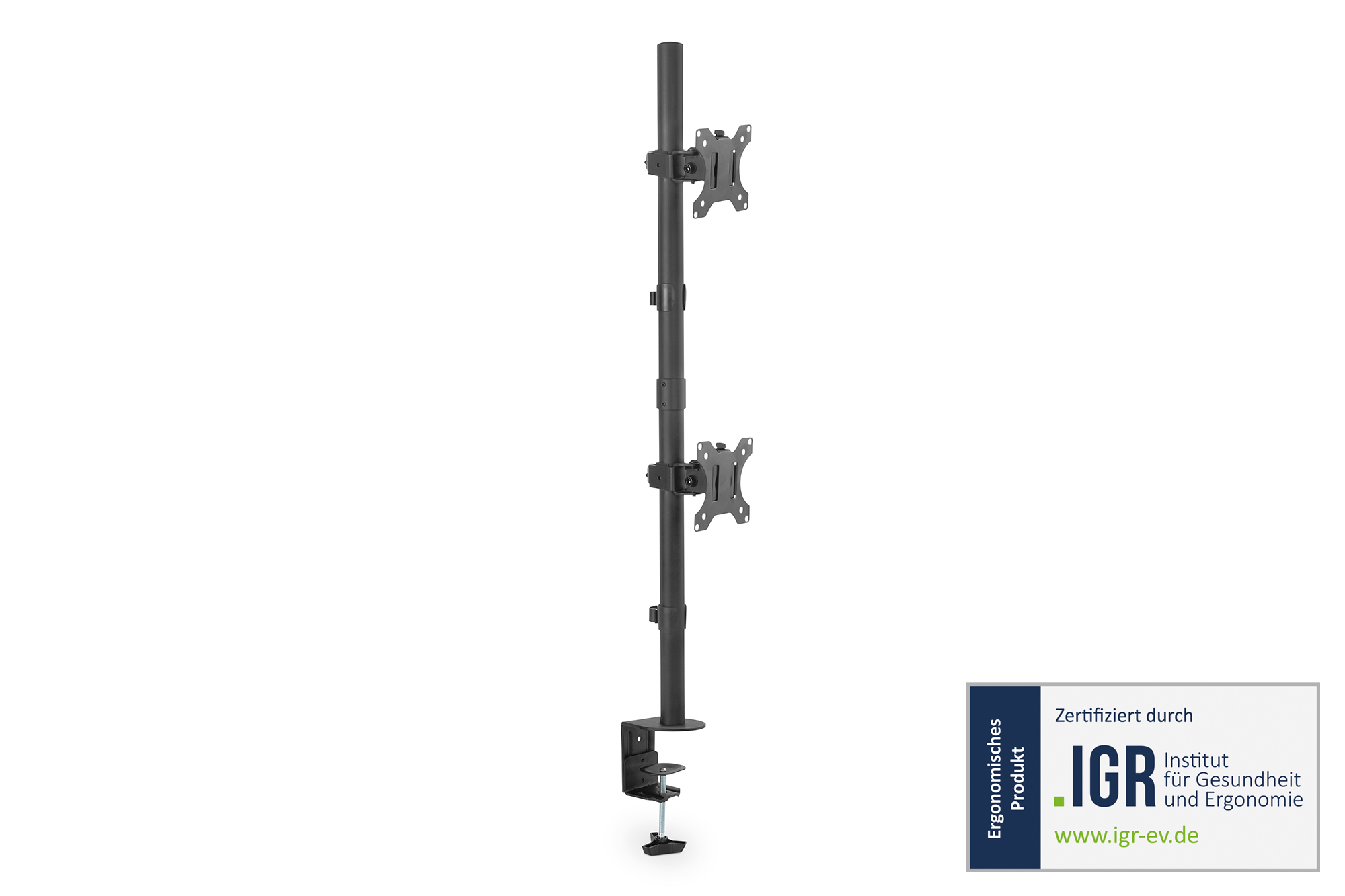 DIGITUS DA-90438 Universal Dual Monitorhalter, Vertikal Klammer, Gerät, Werkzeug