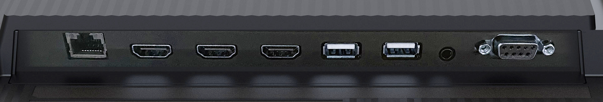 Ethernet, HDMI, HDMI, USB 3.0, VGA