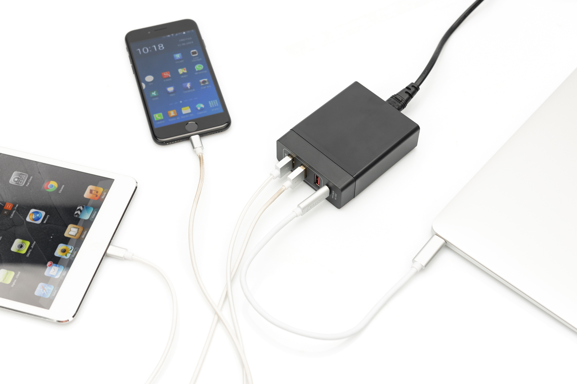 DIGITUS DA-10195 4-Port Universal USB-Ladeadapter, USB Type-C™