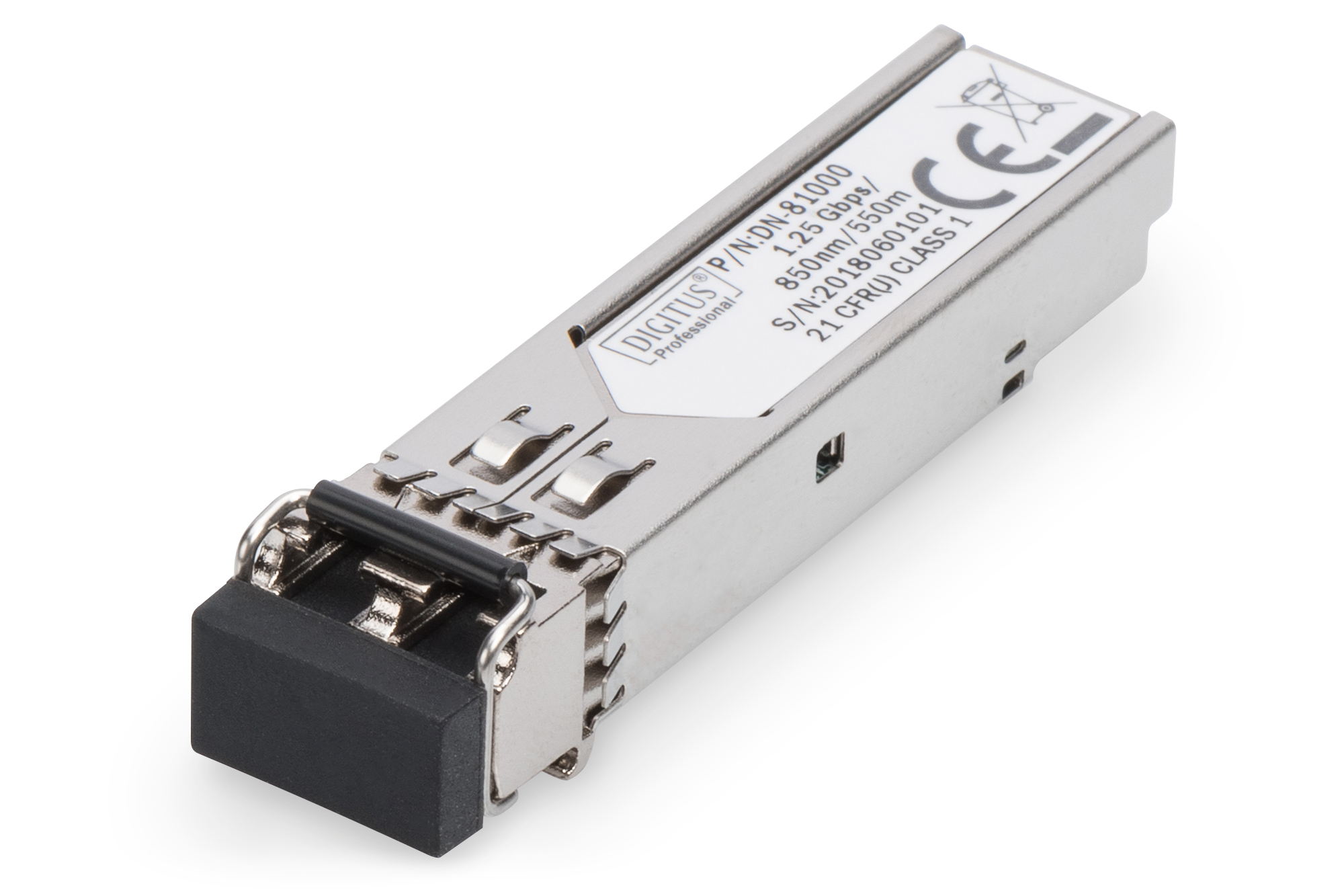 DIGITUS DN-81000 mini GBIC (SFP) Modul, 1,25 Gbps, 0,55km DIGITUS DN-81000 mini GBIC (SFP) Modul, 1,25 Gbps, 0,55km