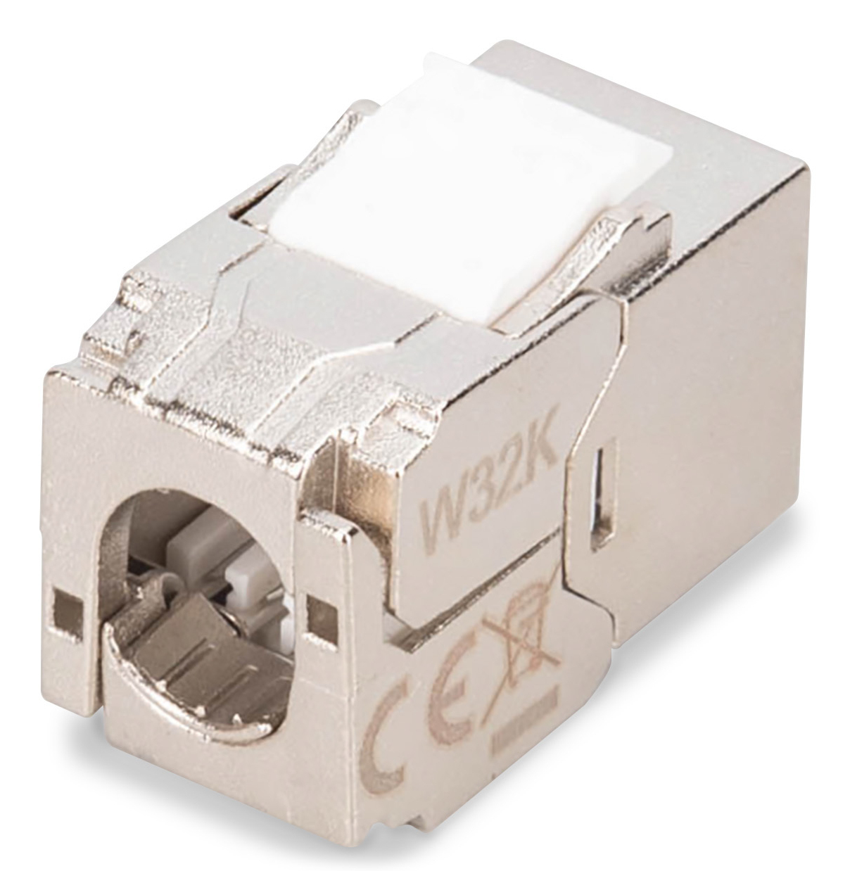 DIGITUS DN-93615-S, CAT6A kompaktgehäuse Keystone Modul, geschirmt, werkzeugfreie Montage Kiste