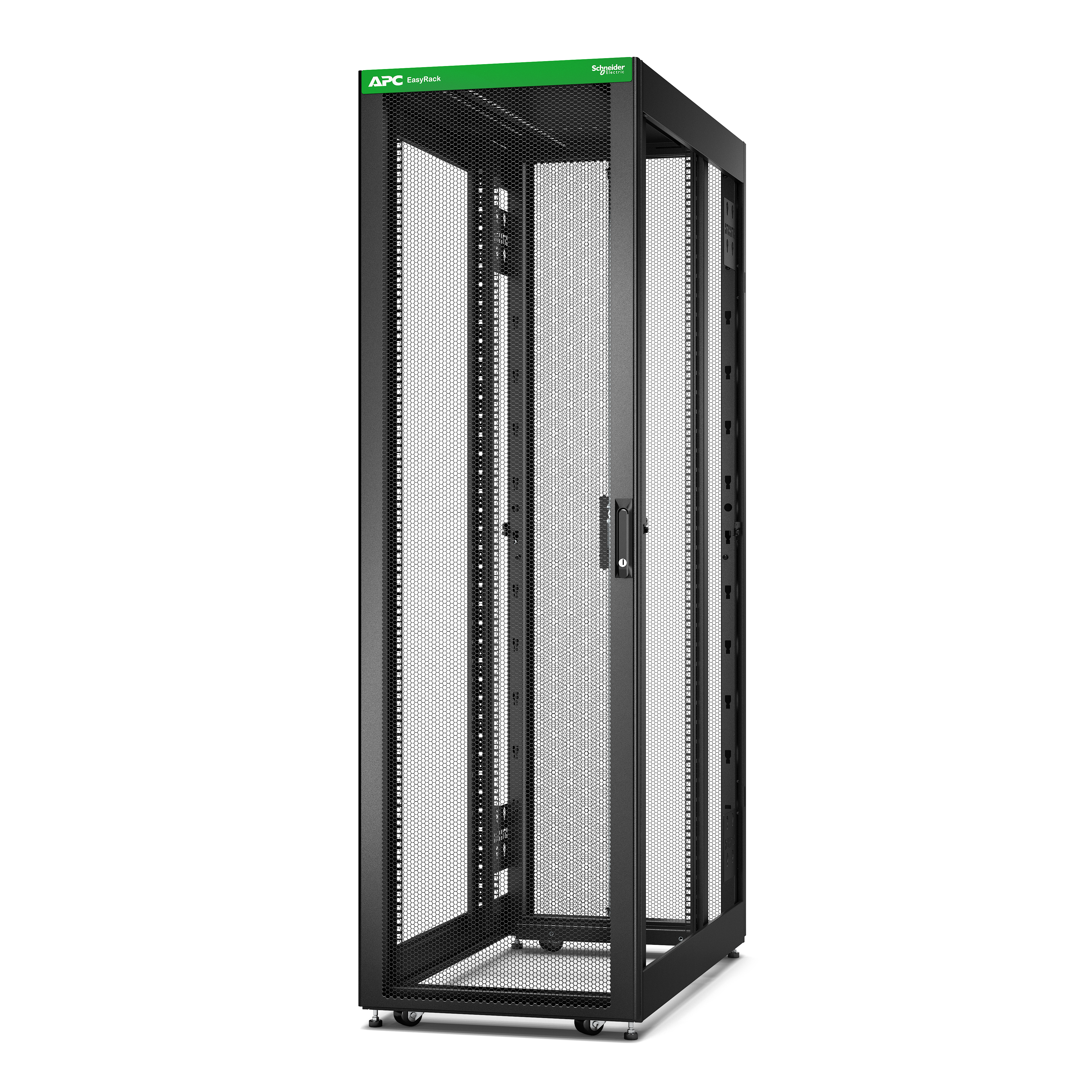 APC ER6220 - Easy Rack 600mm/42U/1200mm , mit Roof, castors, feet and 4 Brackets, No Side panels, black