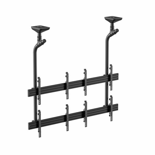 TV-Wandhalterung, Deckenhalterung, Doppelreihe, Metall, schwarz
