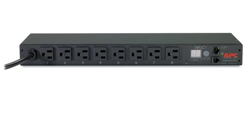 APC Rack PDU, Metered, 1U, 15A, 100/120V, (8) 5-15