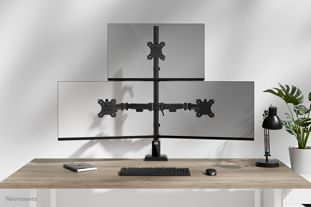Monitorstand, Triple-Monitorarm, Ergonomischer Arbeitsplatz, Monitorhalterung, Schreibtisch-Setup