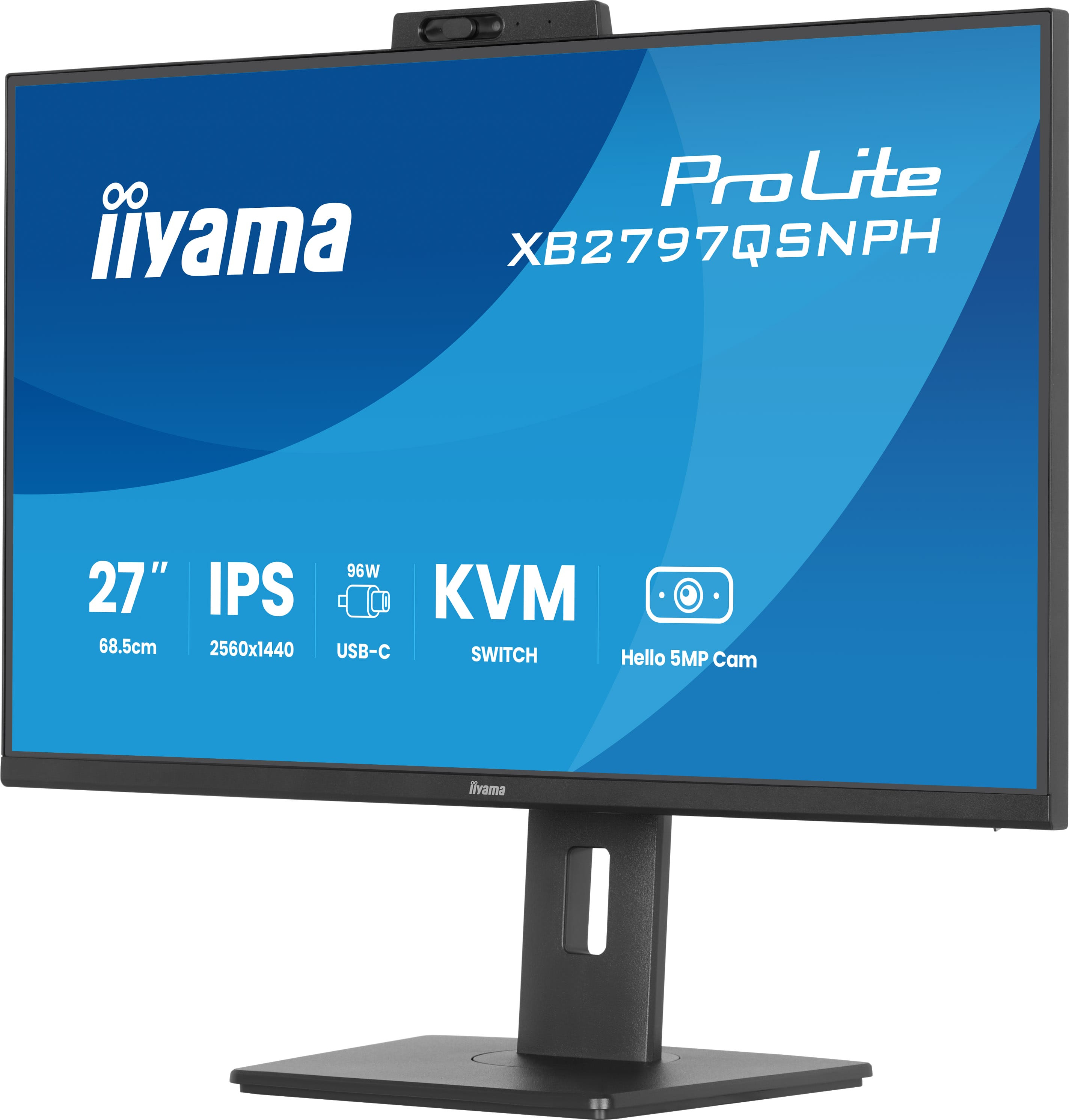 27 Zoll, IPS, KVM, USB-C, Webcam