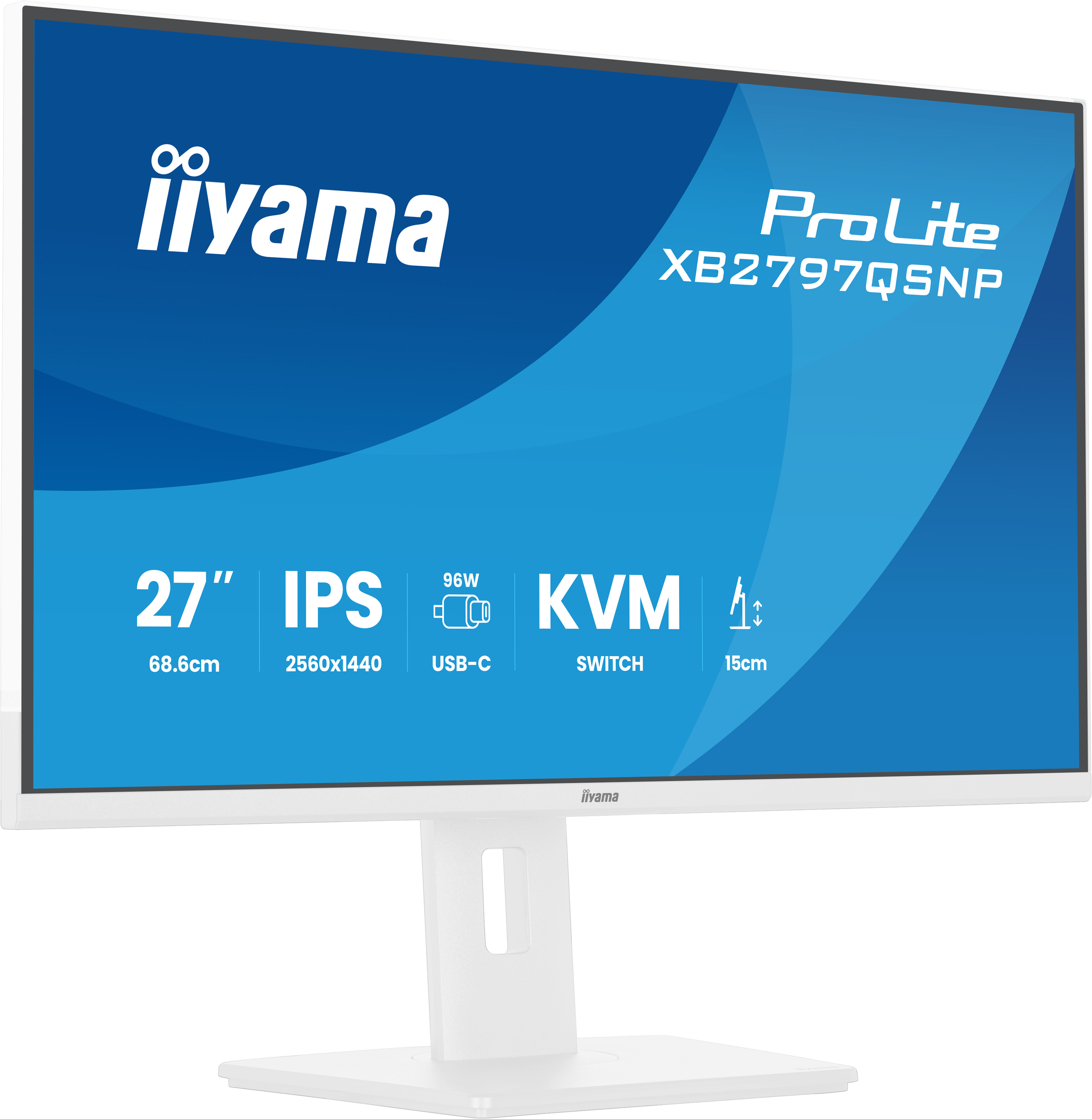 27 Zoll, IPS, LED-Monitor, USB-C, KVM