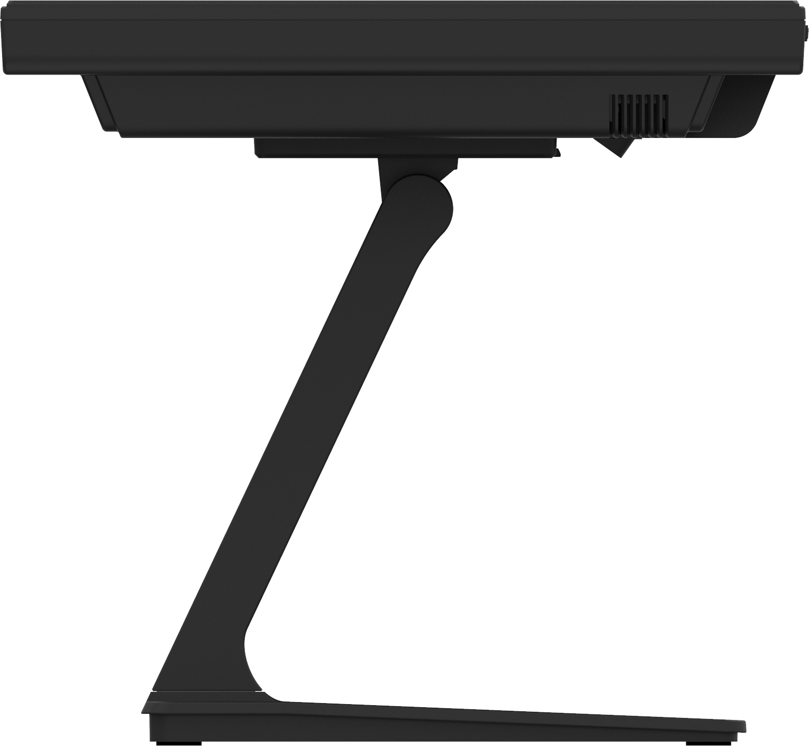 monitor, stativ, schwarz, verstellbar, bildschirm