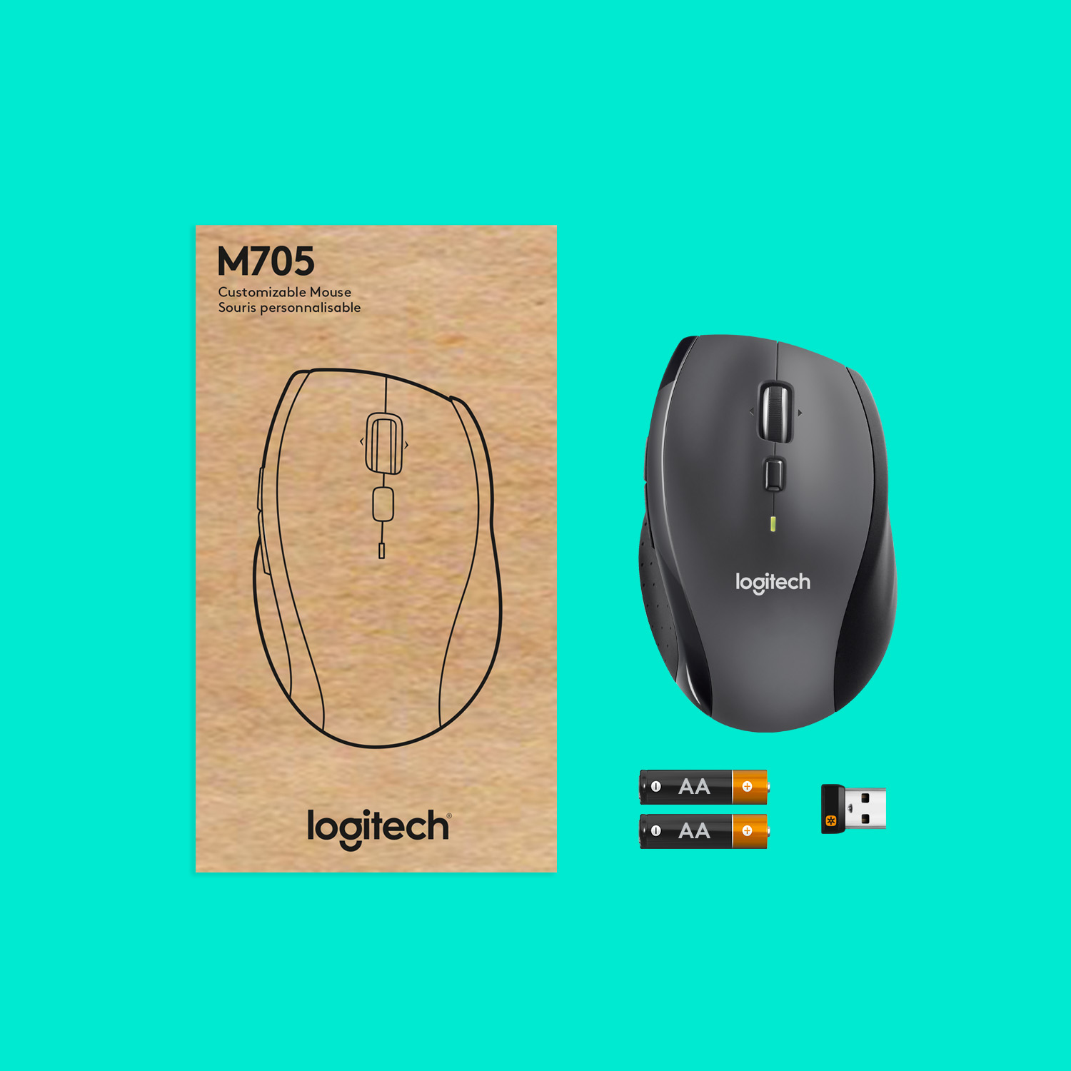 Logitech Maus M705 Marathon, schwarz
