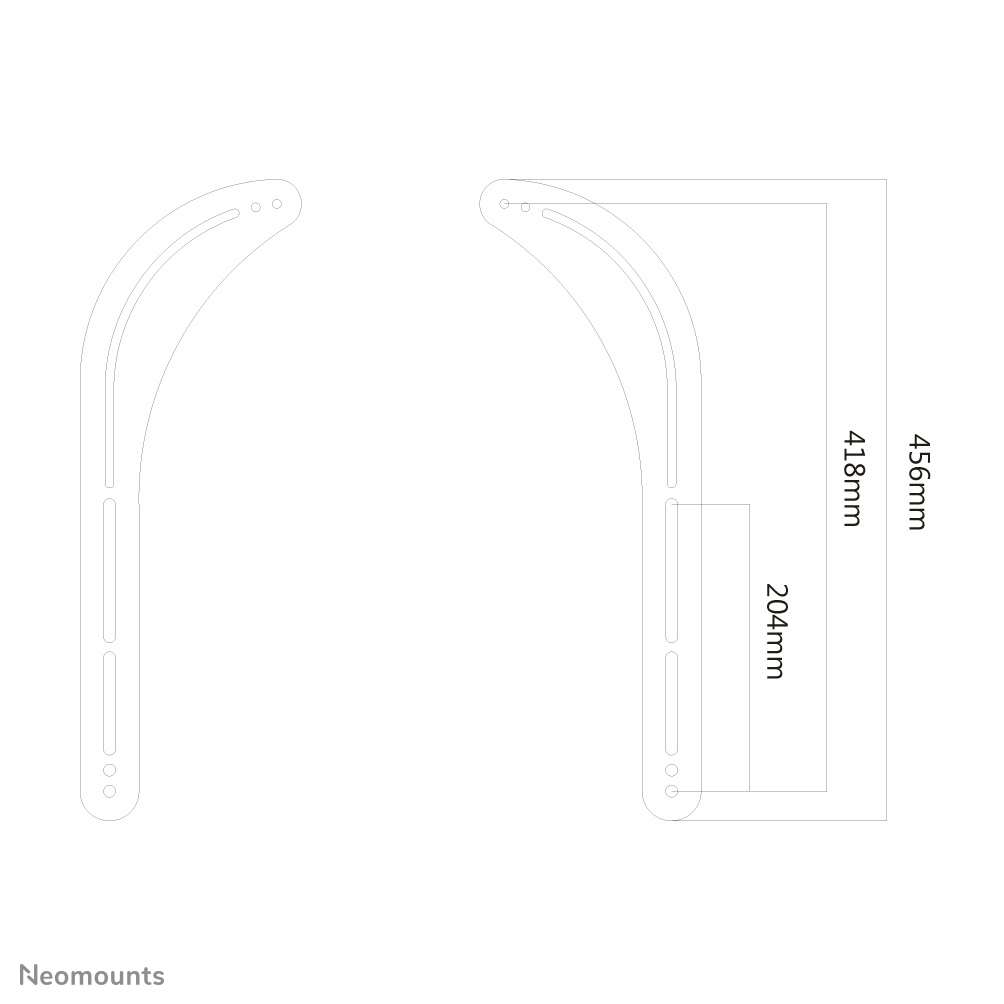Neomounts Select Soundbar Halterung - TV-Halterung - 15 kg - Schwarz - 200 x 100,600 x 400 mm - China - 45 mm
