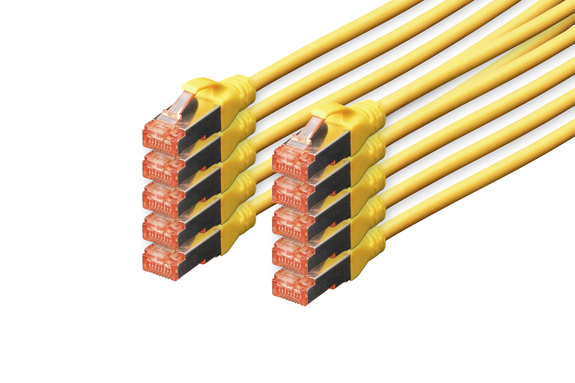 DIGITUS DK-1644-005-Y-10 CAT 6 S/FTP Patchkabel, 10 Stück DIGITUS DK-1644-005-Y-10 CAT 6 S/FTP Patchkabel, 10 Stück