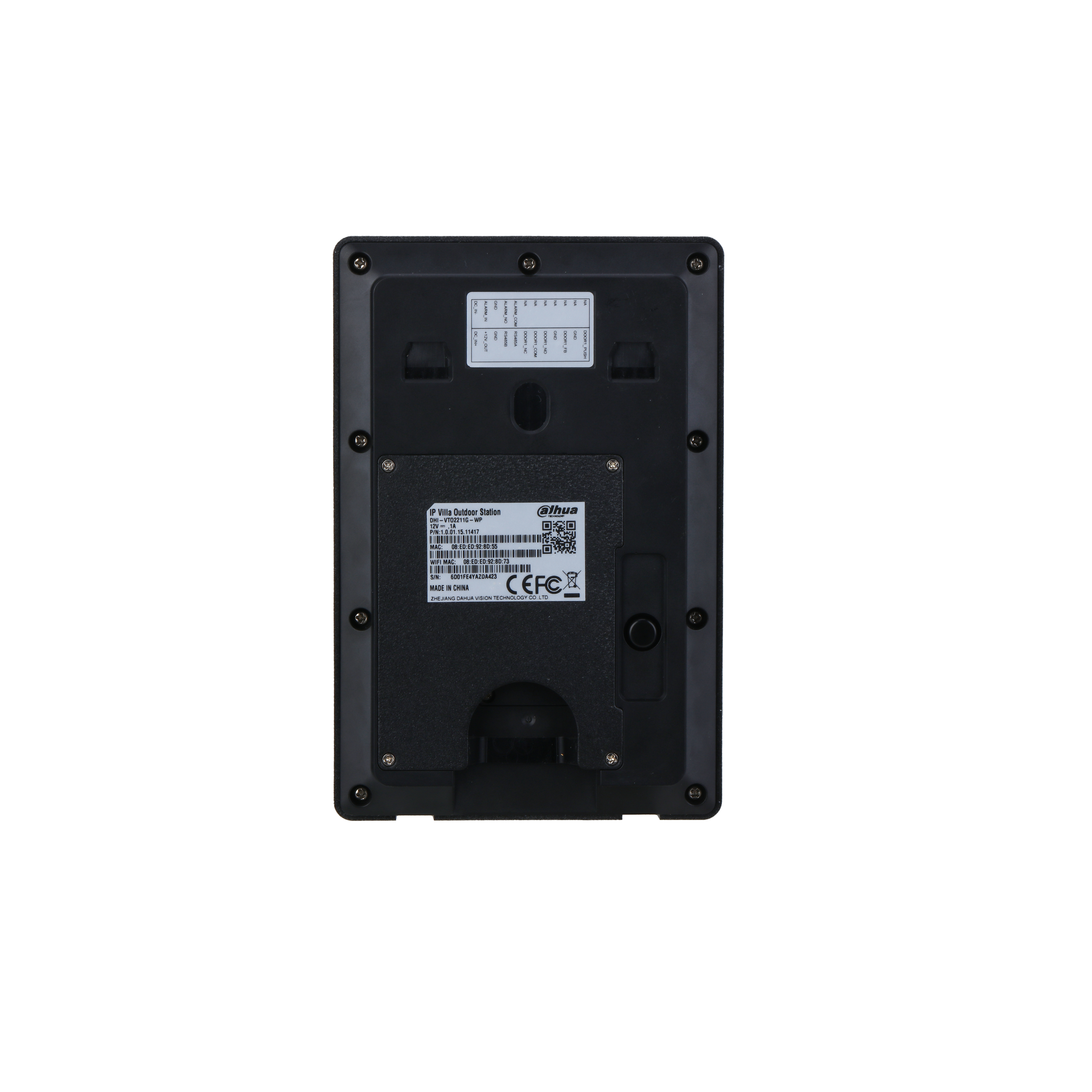 Dahua CCTV Video Door Phone, DHI-VTO1201G-P, 2Mp Non Issue card 0-ch IP65 IP Villa Outdoor Station