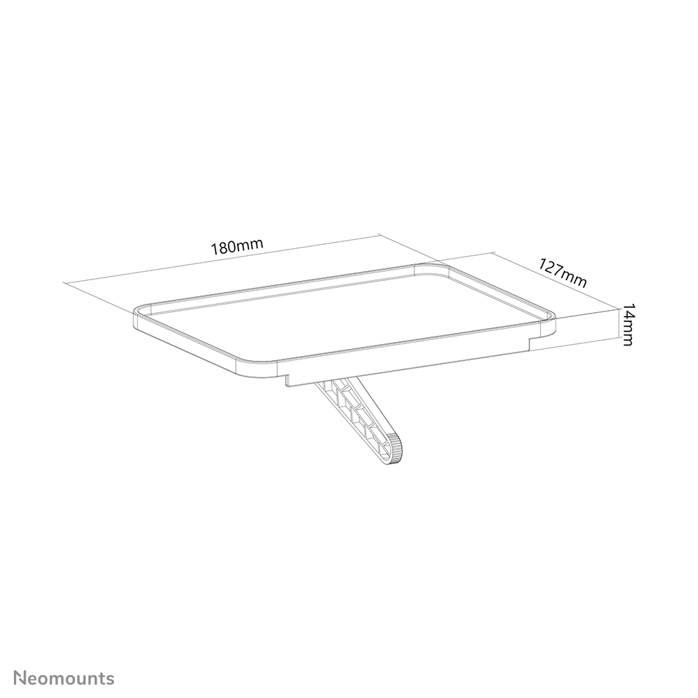 Neomounts Multimedia-Halterung - Schwarz - 6 kg - 180 mm - 47 mm - 185 mm - 131 mm