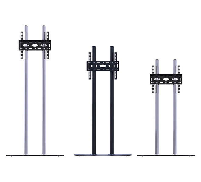 B-TECH Standfuß für Dual-Diplays Rücken an Rücken (VESA 600 x 400) - 1.5m Ø60mm Poles