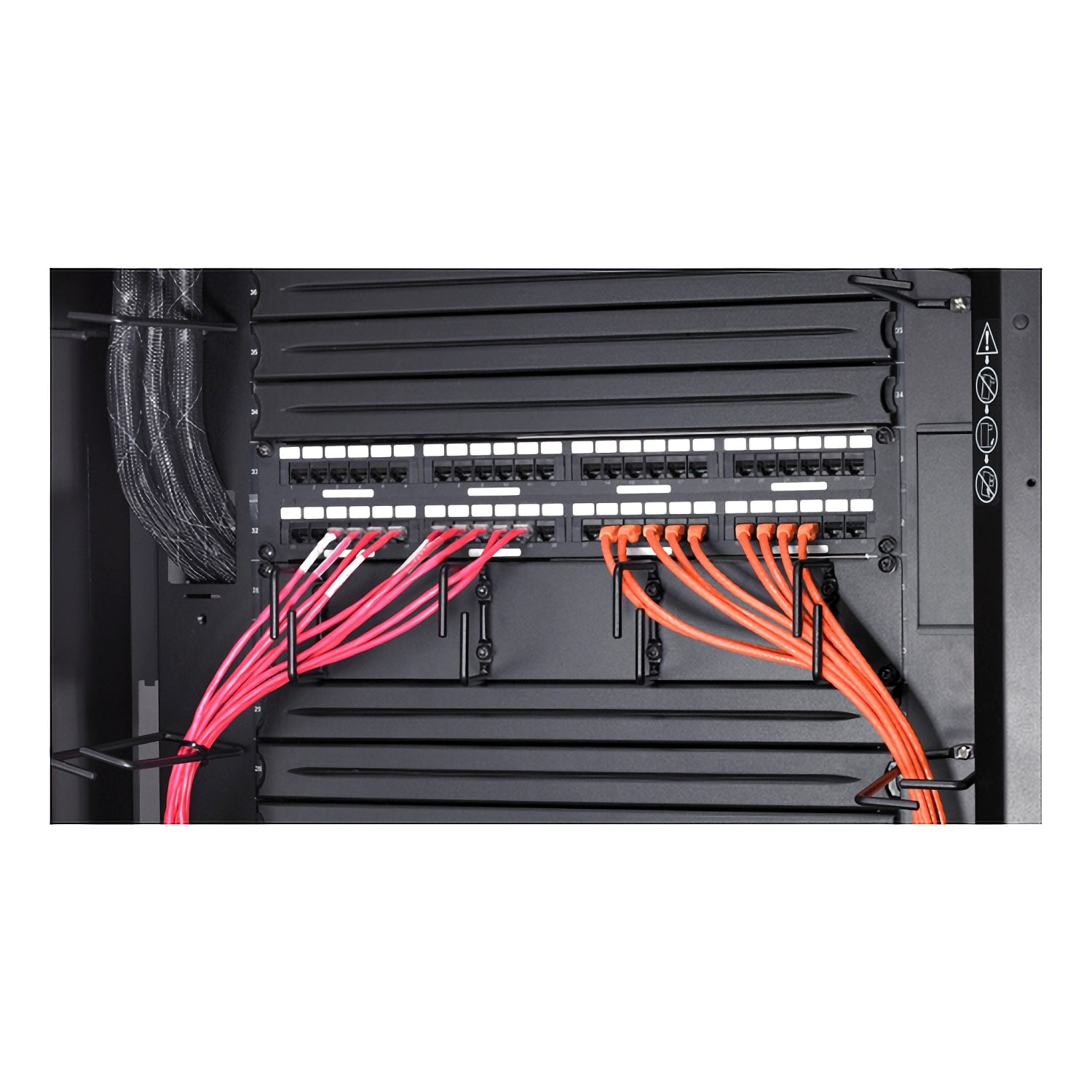Serverrack, Kabelmanagement, Netzkabel, Backplane, Racksystem