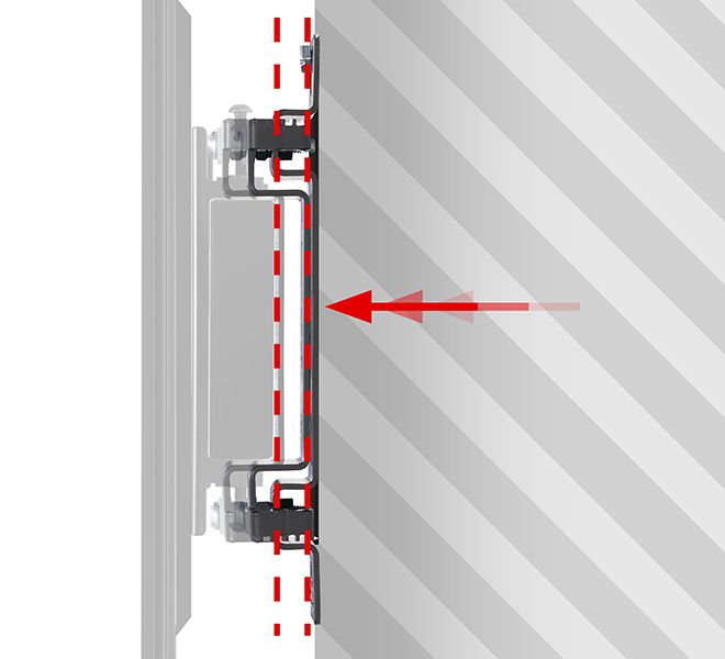 B-TECH SYSTEM X - Adjustable Depth Rail Mounting Bracket BT8390-WFK5/B