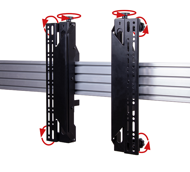 B-TECH SystemX Mobile Video Wall Mounting System BT8371-2x2/BS