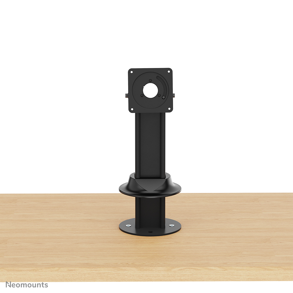 monitorarm, desk mount, knees, schwarz, rundes fußbasis