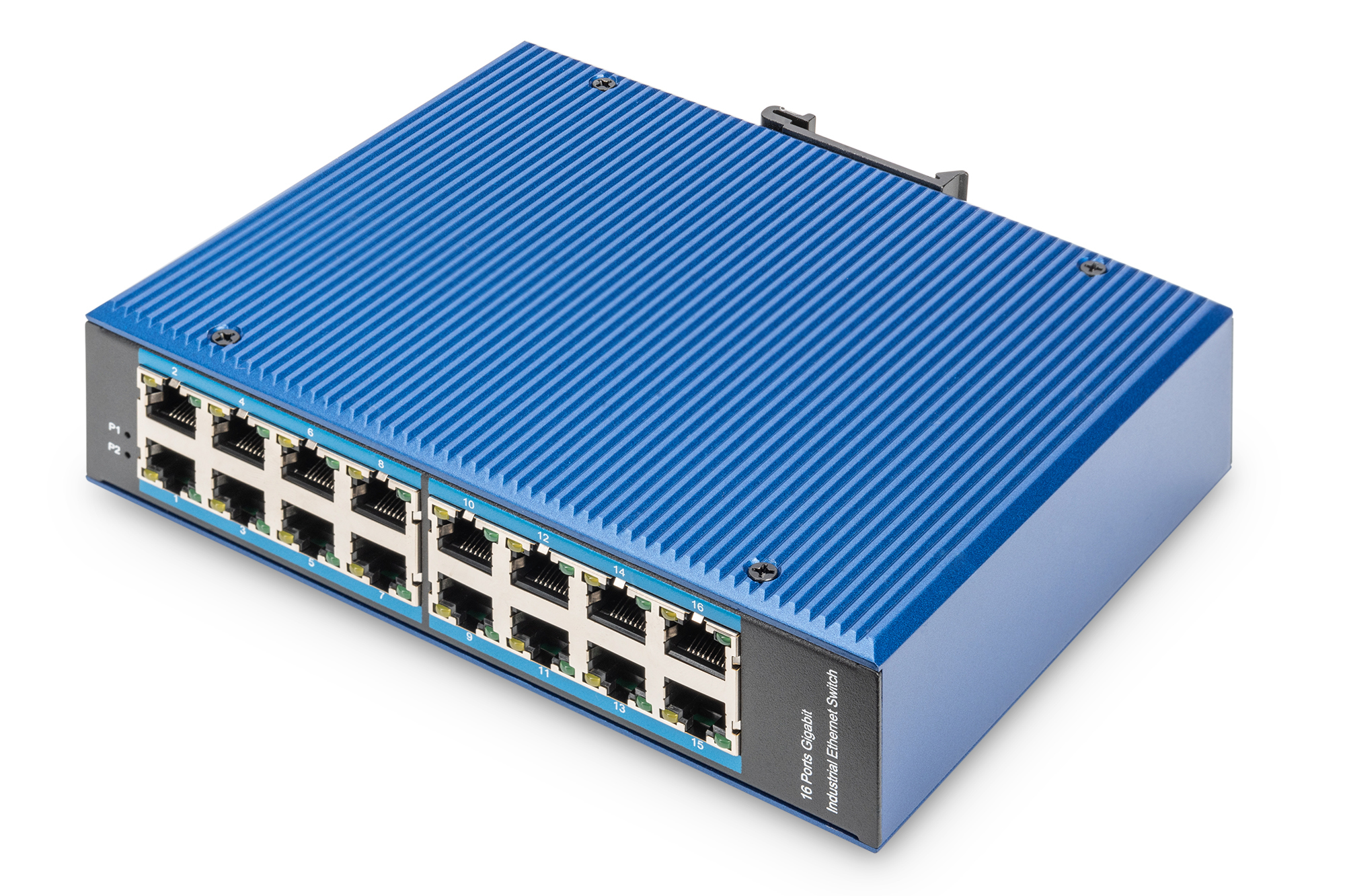 DIGITUS Industrial 16-Port Gigabit Switch, Unmanaged