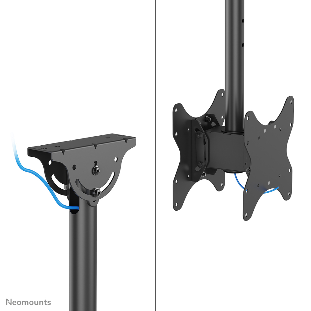 Neomounts TV Deckenhalterung für zwei Bildschirme, neigbar, schwenkbar, drehbar (VESA 200x200) CL35-340BL22