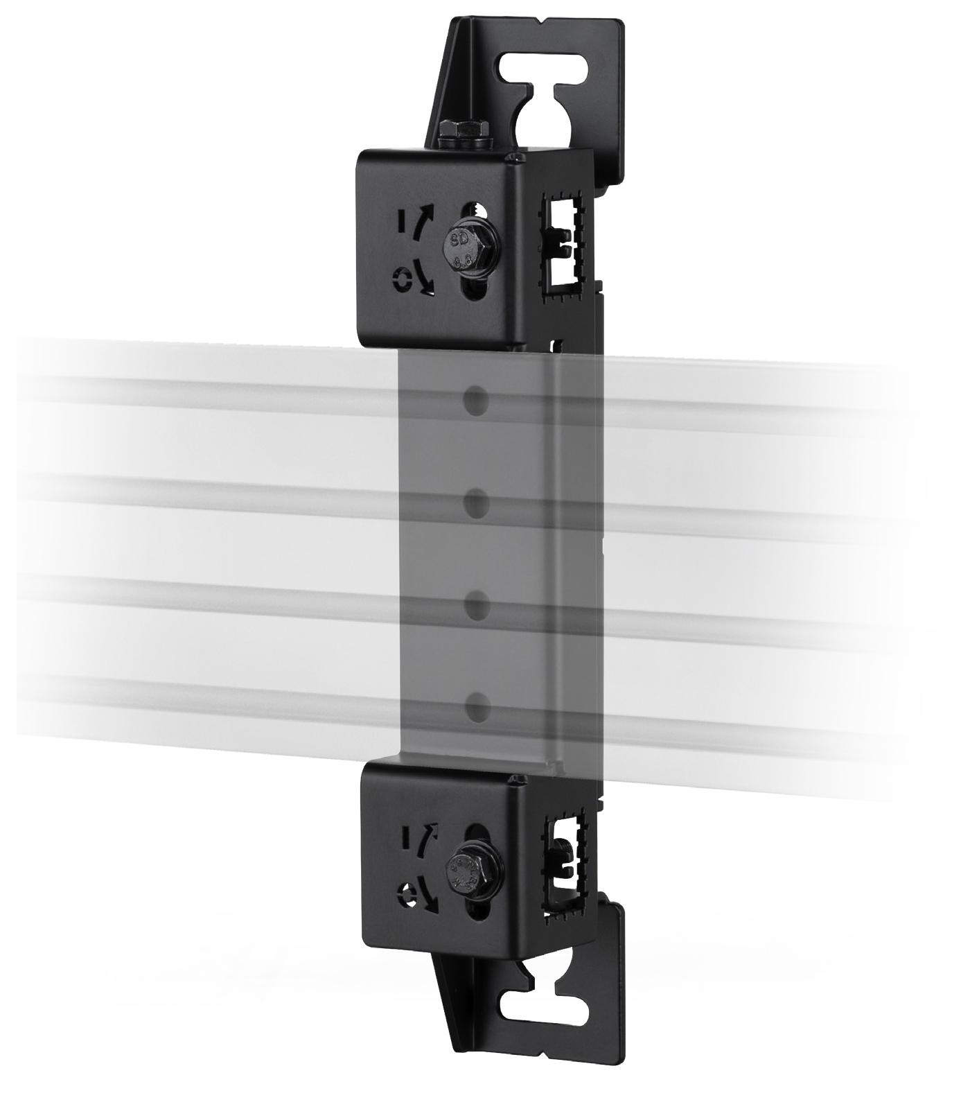 B-TECH SYSTEM X - Adjustable Height and Depth Rail Mounting Bracket BT8390-WFK6/B B-TECH SYSTEM X - Adjustable Height and Depth Rail Mounting Bracket BT8390-WFK6/B