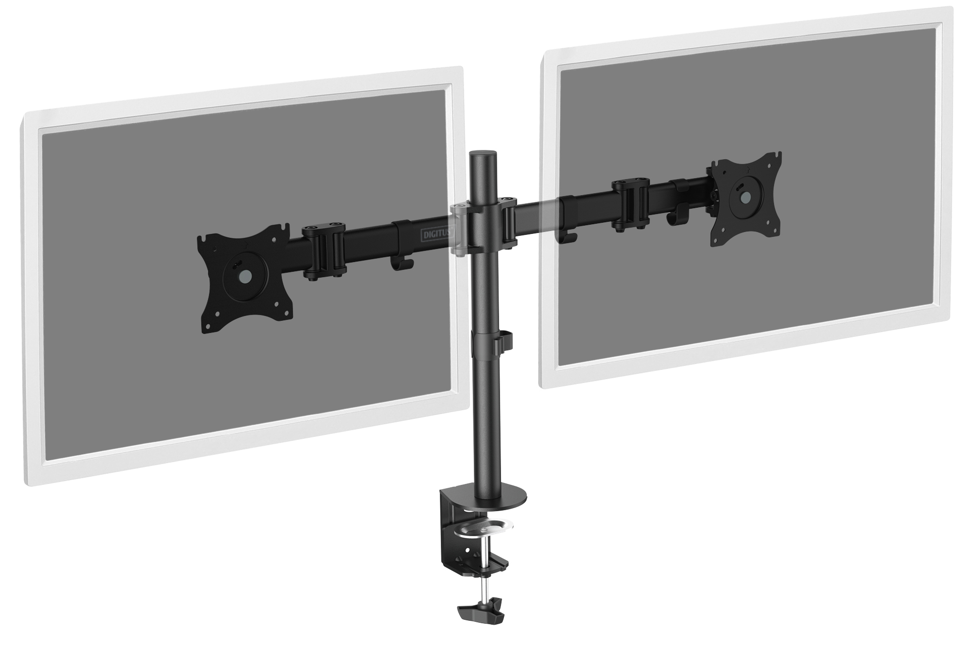 Monitorarm, Dualmonitorständer, VESA-Halterung, verstellbar, Stangenmontage