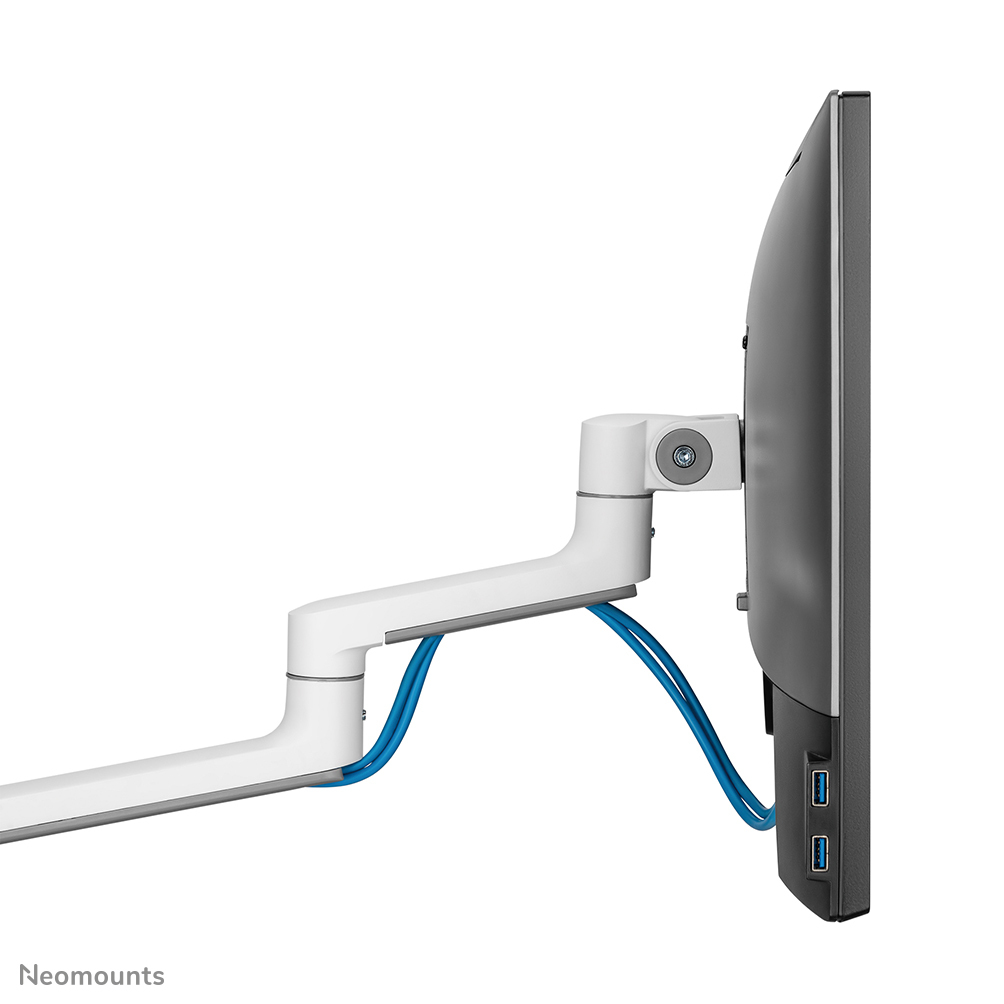 Neomounts Monitor-Tischhalterung - Klemme /Bolzen - 43,2 cm (17") - 68,6 cm (27") - 100 x 100 mm - Höhenverstellung - Weiß