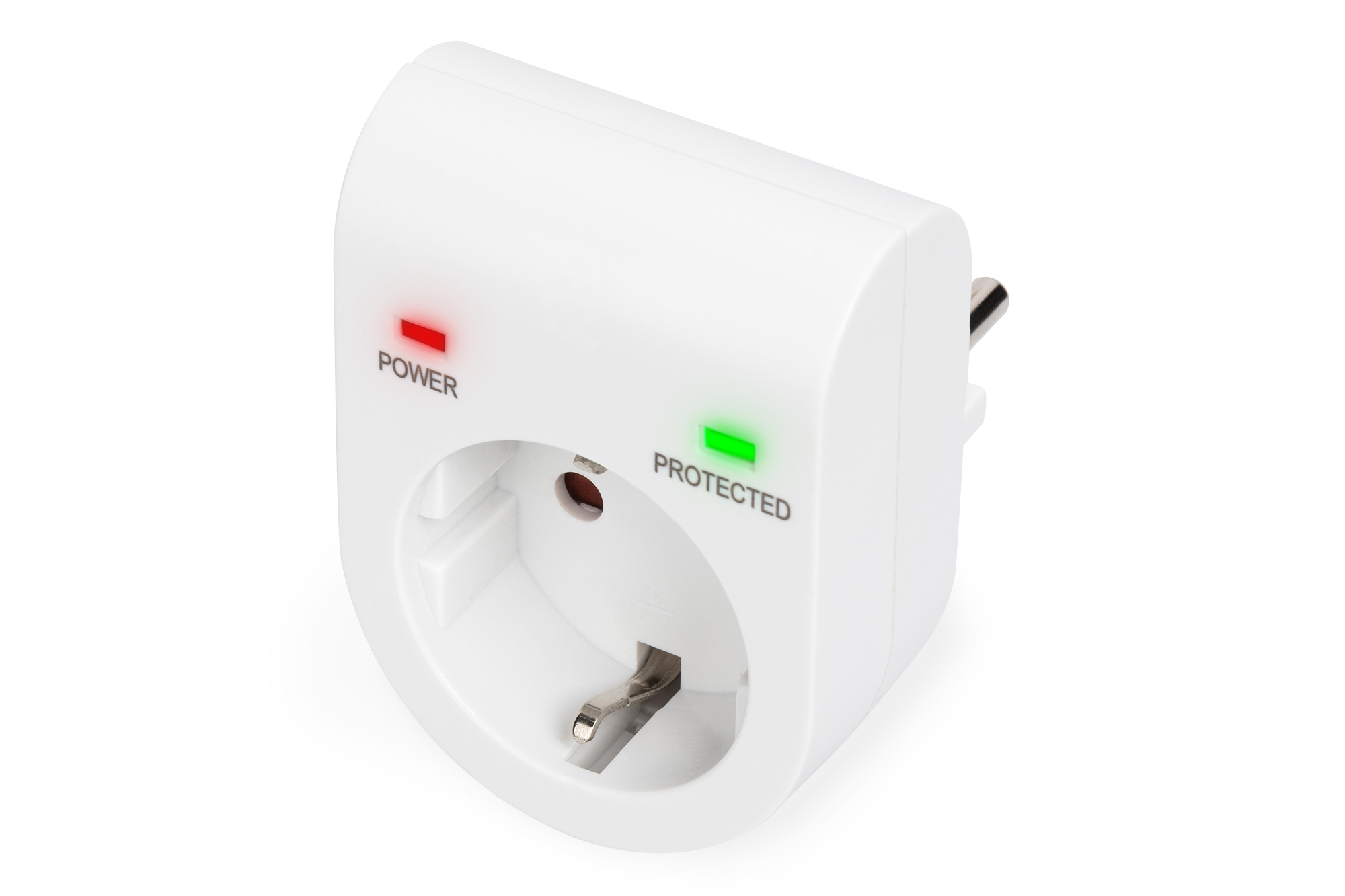 Steckdosenadapter, Einsatzschein, Schutzkontakt, Netzadapter, Power/Protector Anzeige