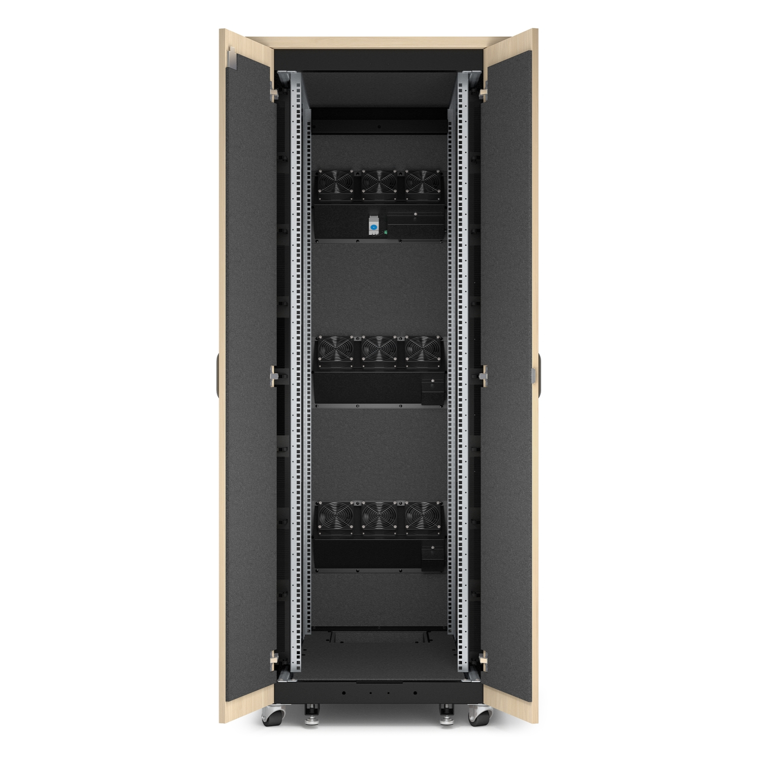 Serverrack, Netzwerk-Schrank, Rackmount, Kühlventilatoren, werkzeuglos