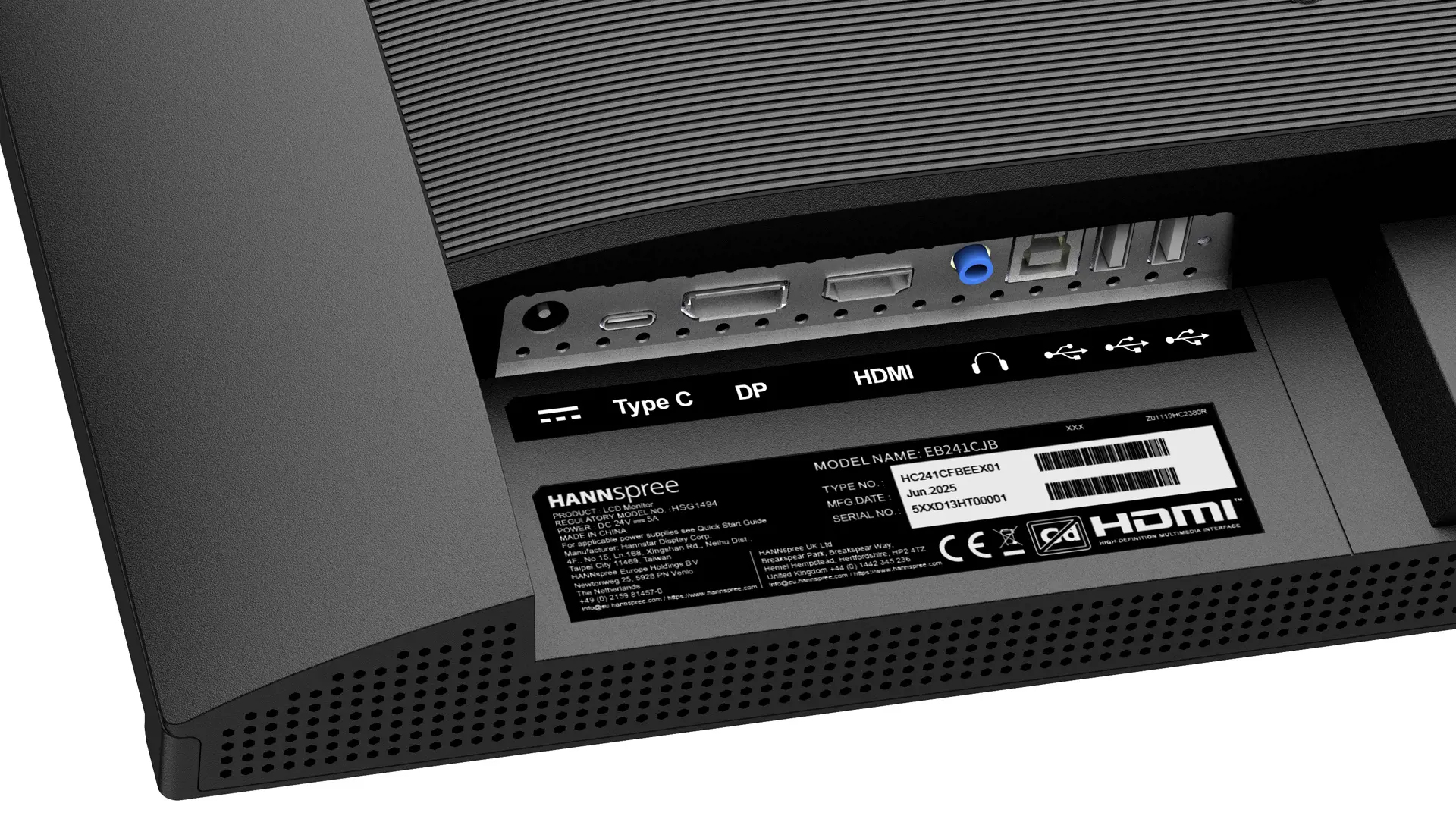 HDMI, Type-C, DP, USB, Monitor Label