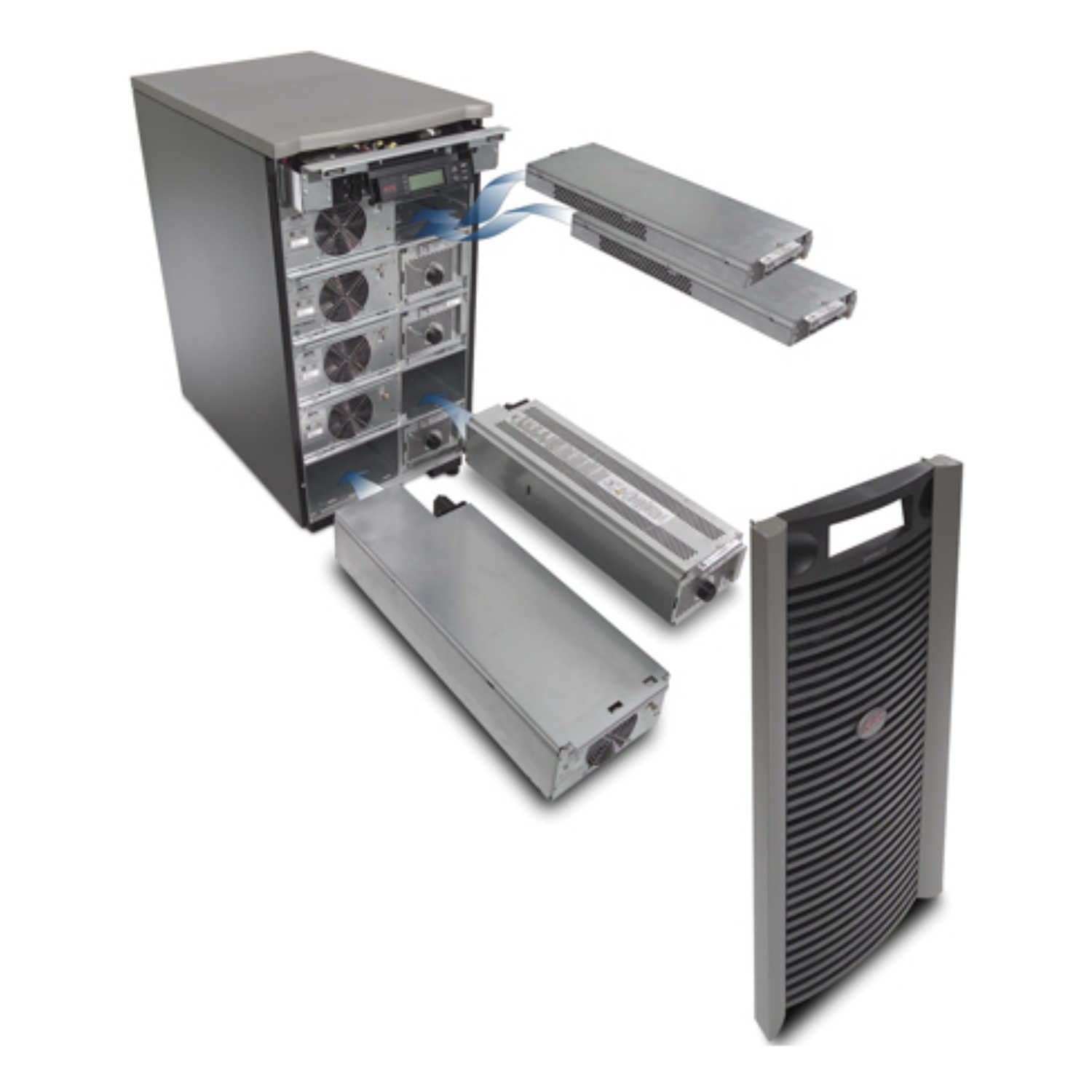 Server rack, Storage chassis, Power supply, Cooling fans, Hot-swappable